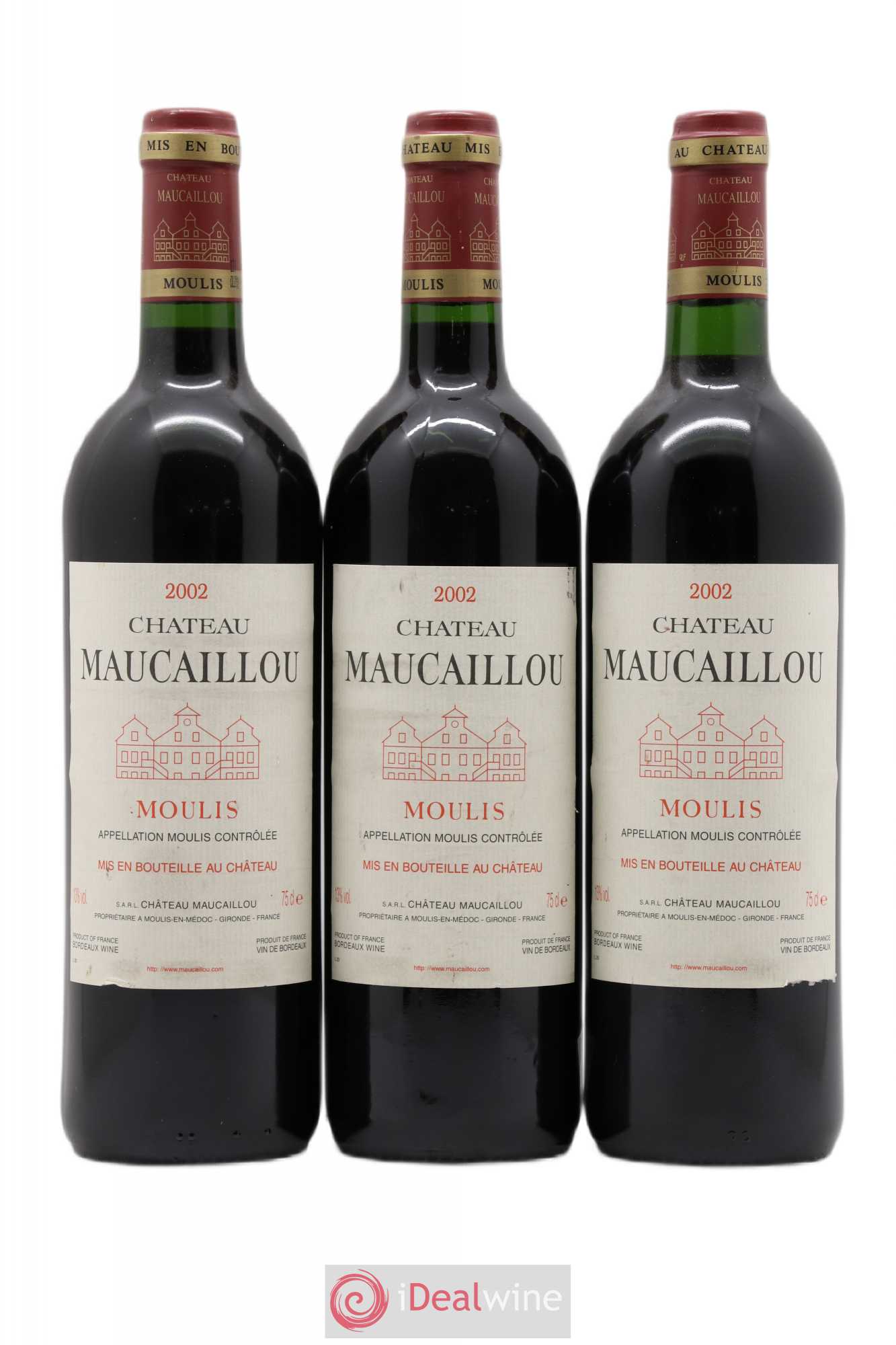 Château Maucaillou 2002 - Lot de 3 bouteilles - 0
