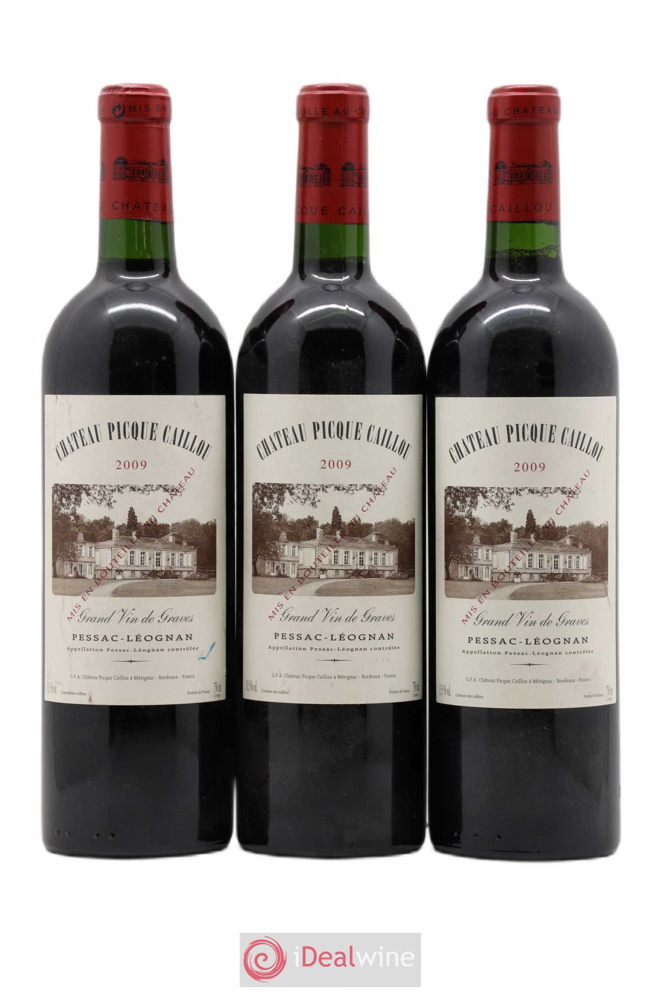 Pessac-Léognan Château Pique Caillou (sans prix de réserve) 2009 - Posten von 3 Flaschen - 0