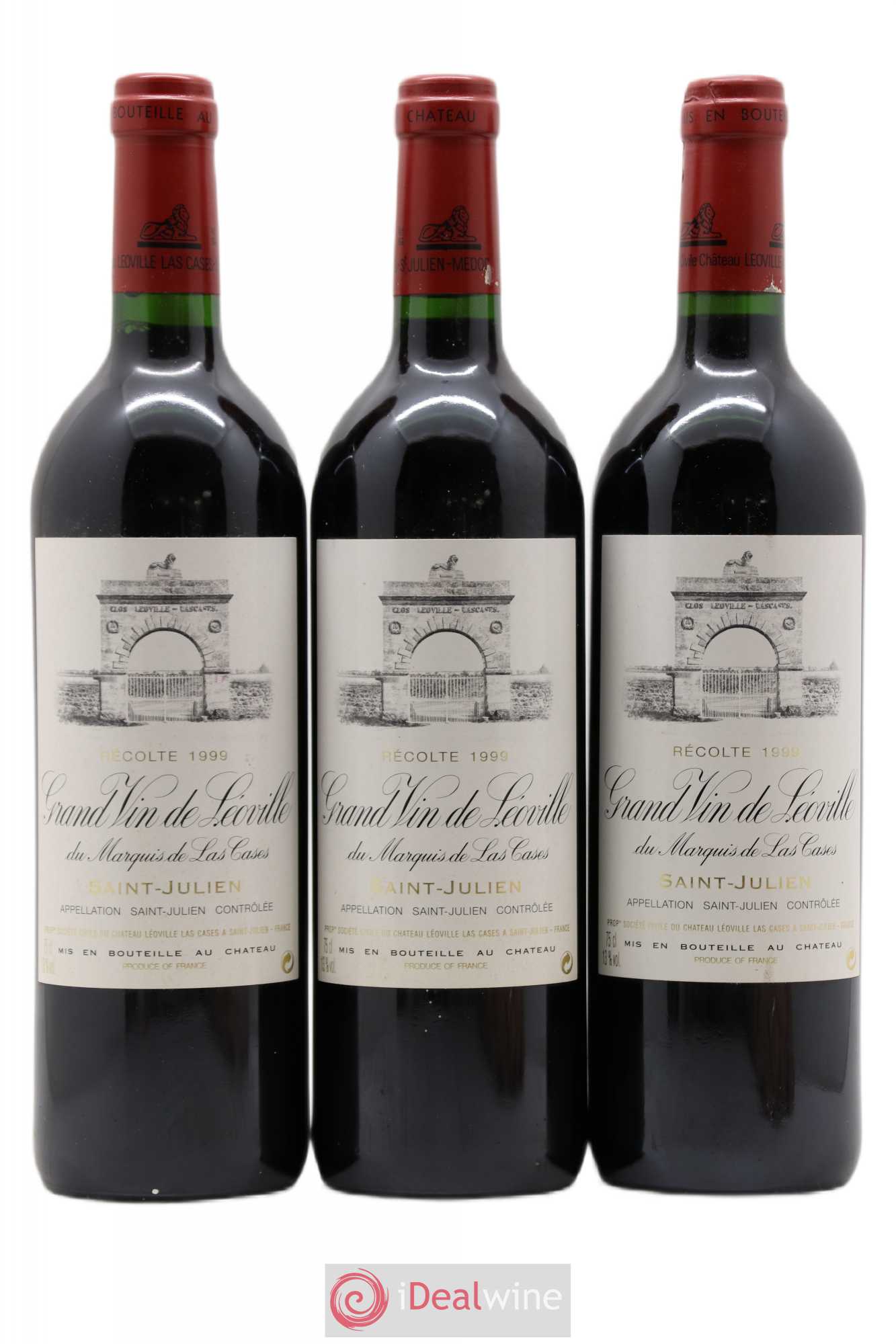 Château Léoville Las Cases 2ème Grand Cru Classé 1999 - Lot de 3 bouteilles - 0