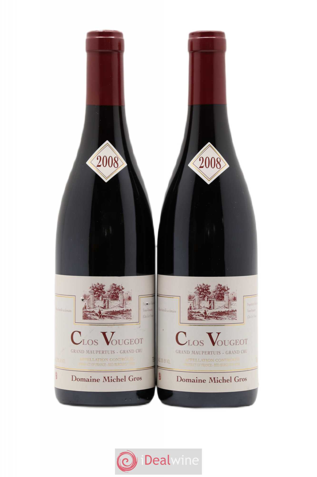 Clos de Vougeot Grand Cru Grand Maupertuis Michel Gros 2008 - Posten von 2 Flaschen - 0