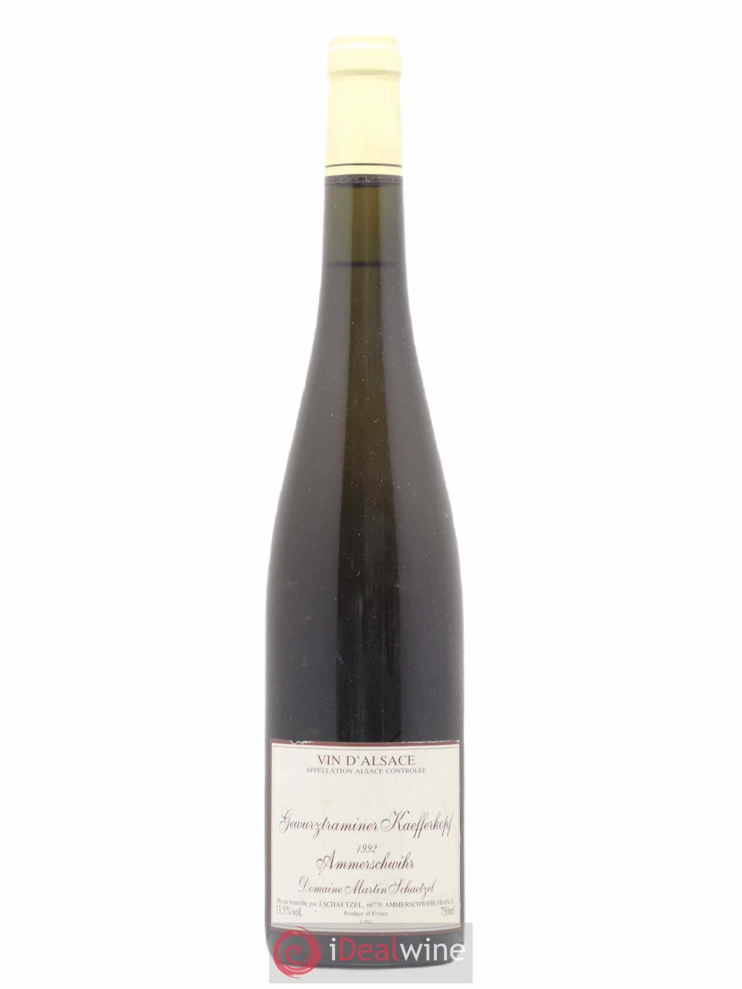 Gewurztraminer Kaefferkopf Martin Schaetzel Ammerschwihr 1992 - Posten von 1 Flasche - 0
