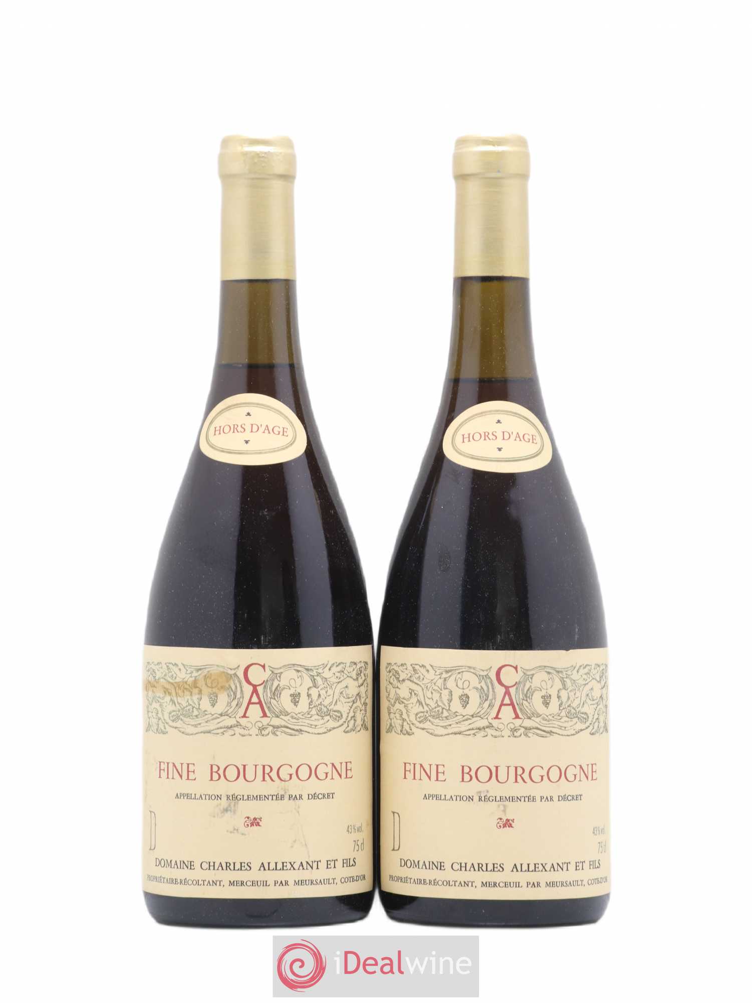 Alcool Fine de Bourgogne Hors d'Age Charles Allexant et Fils - Posten von 2 Flaschen - 0