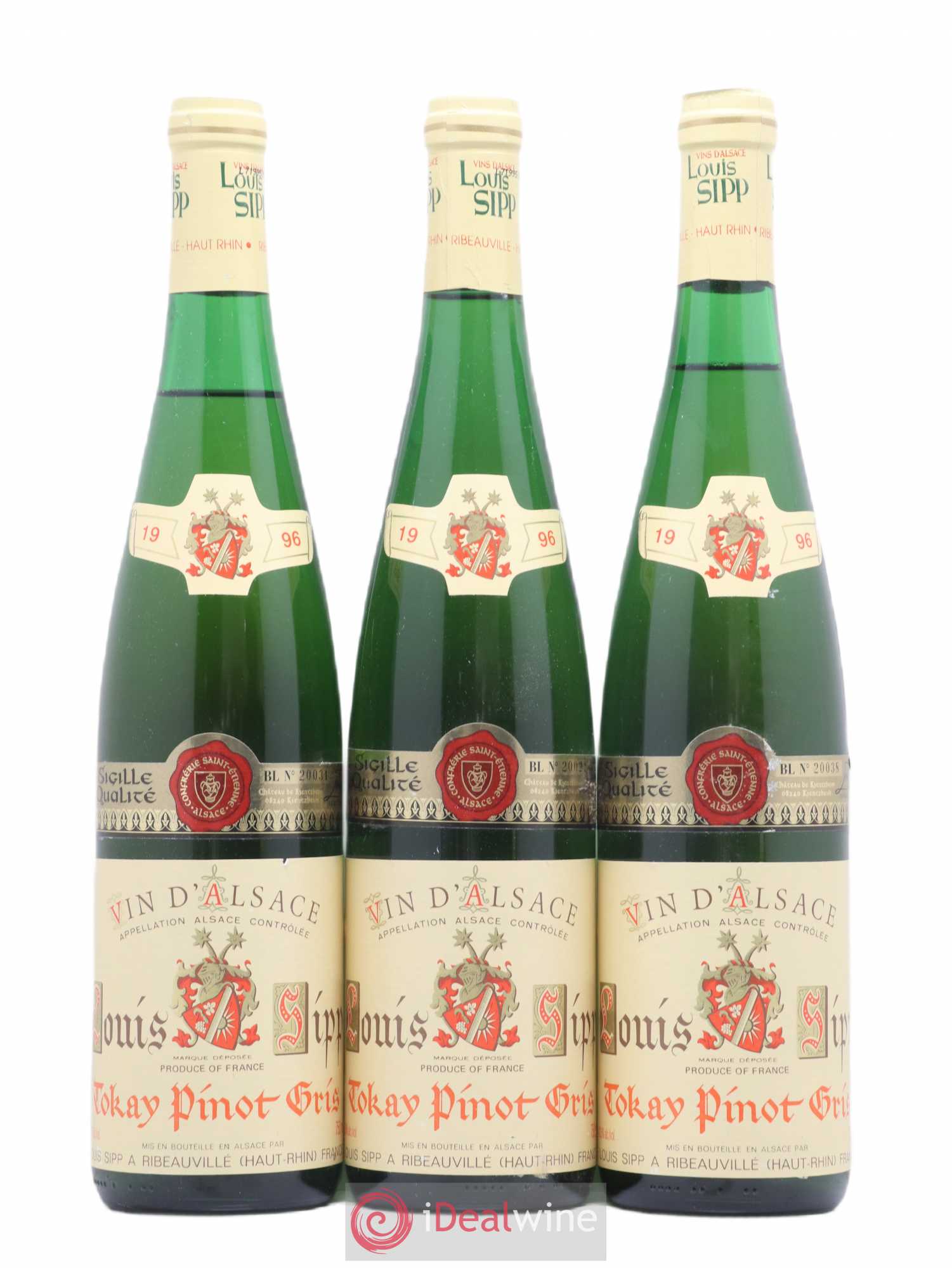 Pinot Gris Louis Seppi (sans prix de réserve) 1996 - Posten von 3 Flaschen - 0