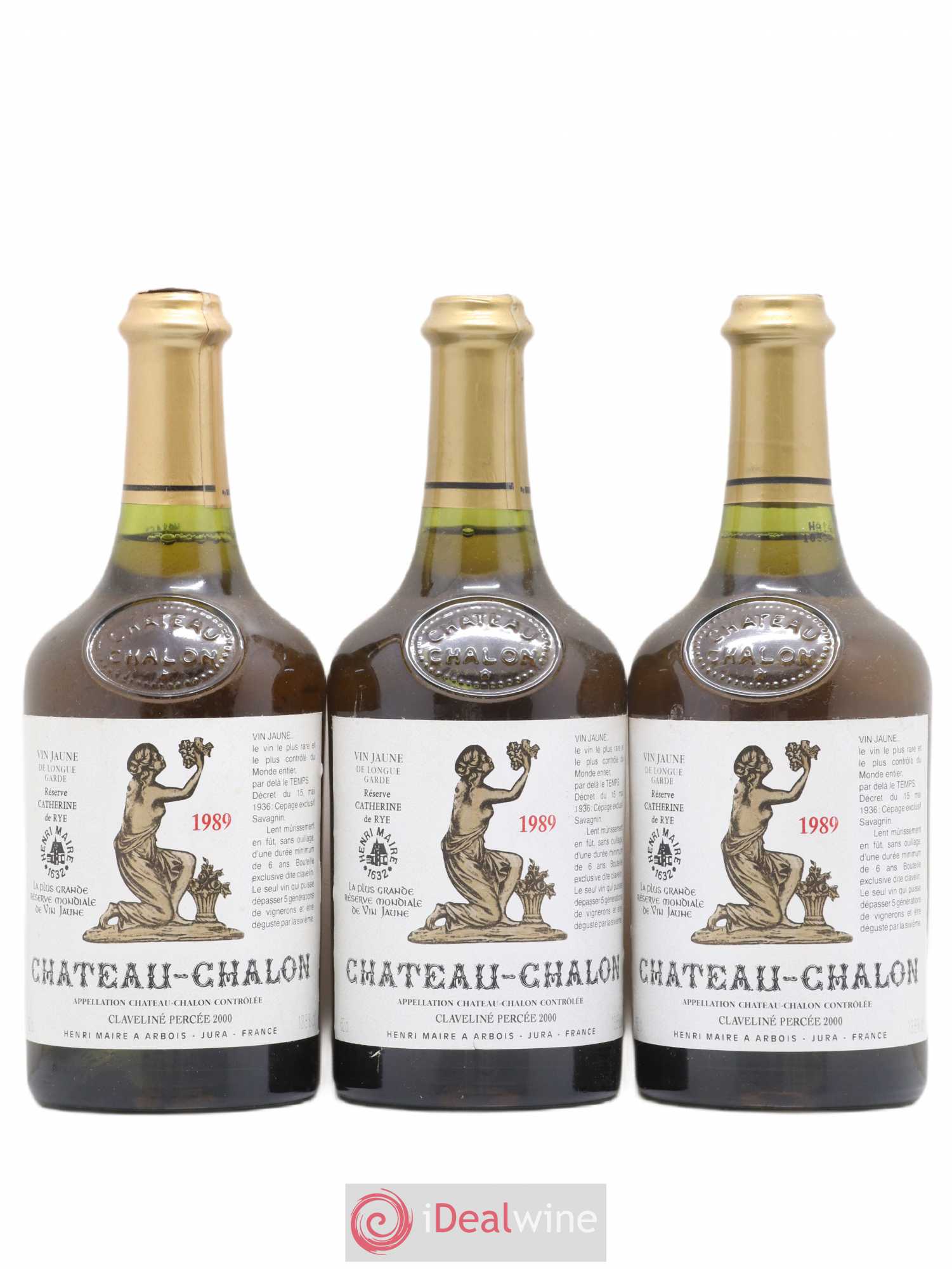 Château-Chalon Henri Maire Reserve Catherine de Rye 1989 - Lot de 3 bouteilles - 0