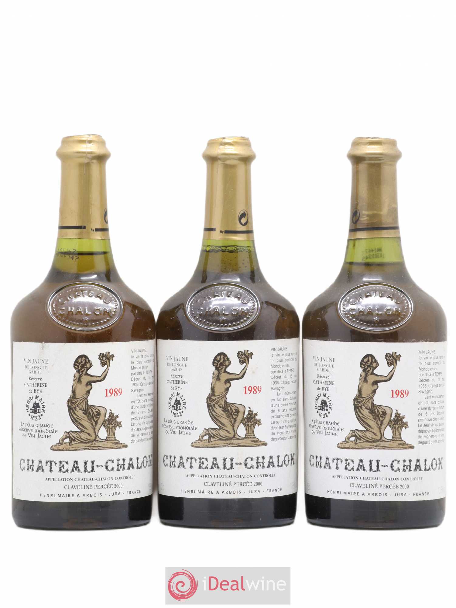 Château-Chalon Henri Maire Reserve Catherine de Rye 1989 - Lot de 3 bouteilles - 0