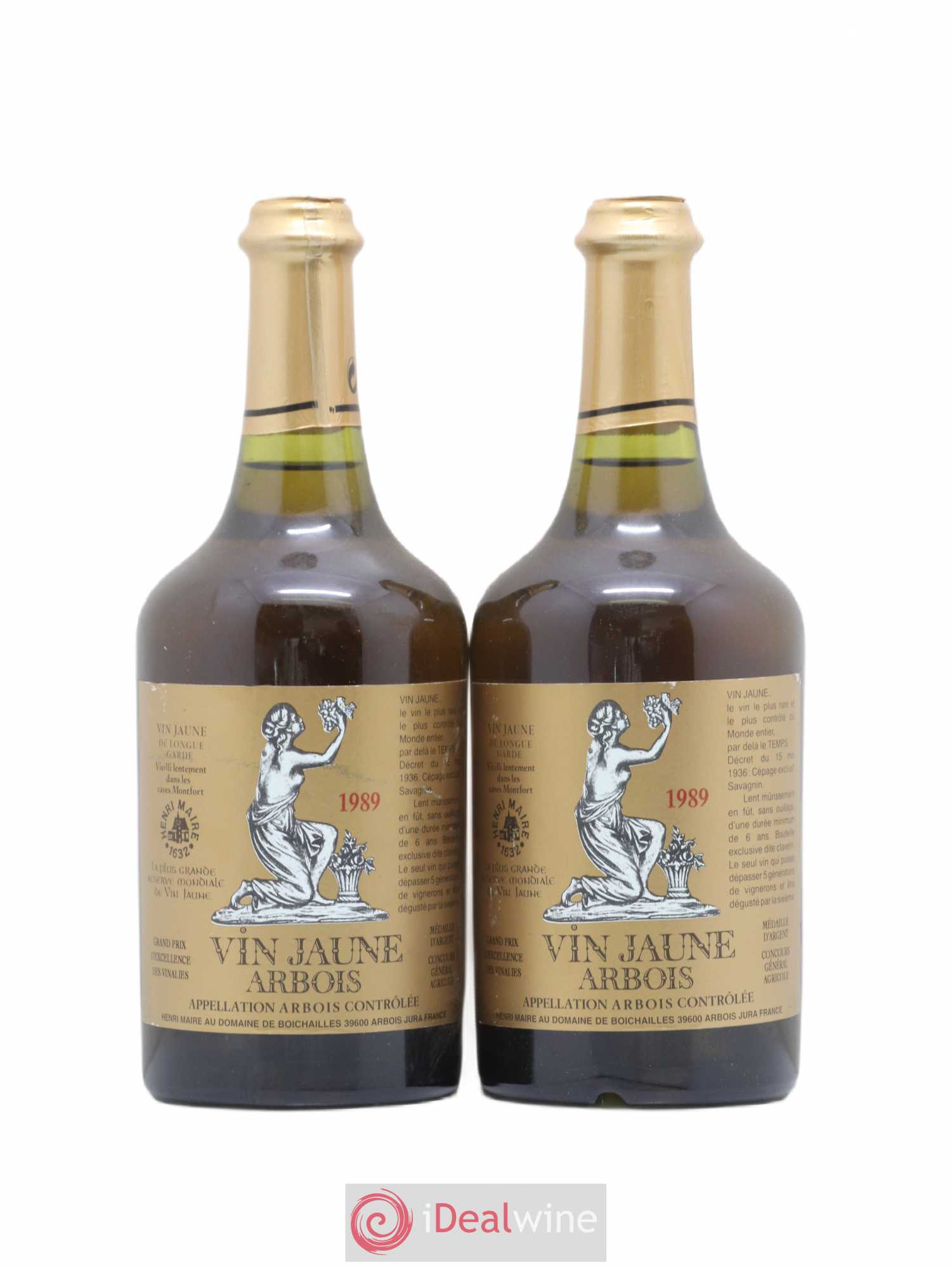 Château-Chalon Henri Maire Reserve Catherine de Rye 1989 - Lot de 2 bouteilles - 0