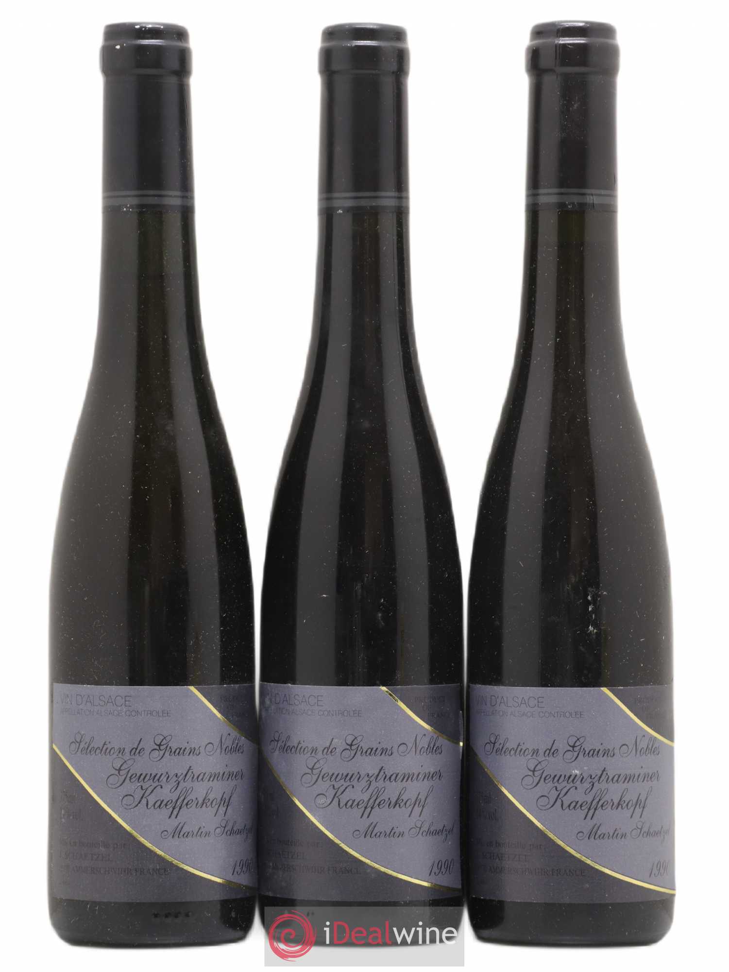 Gewurztraminer Kaefferkopf Selection de grains nobles Martin Schaetzel 1990 - Posten von 3 Demi-Flaschen - 0