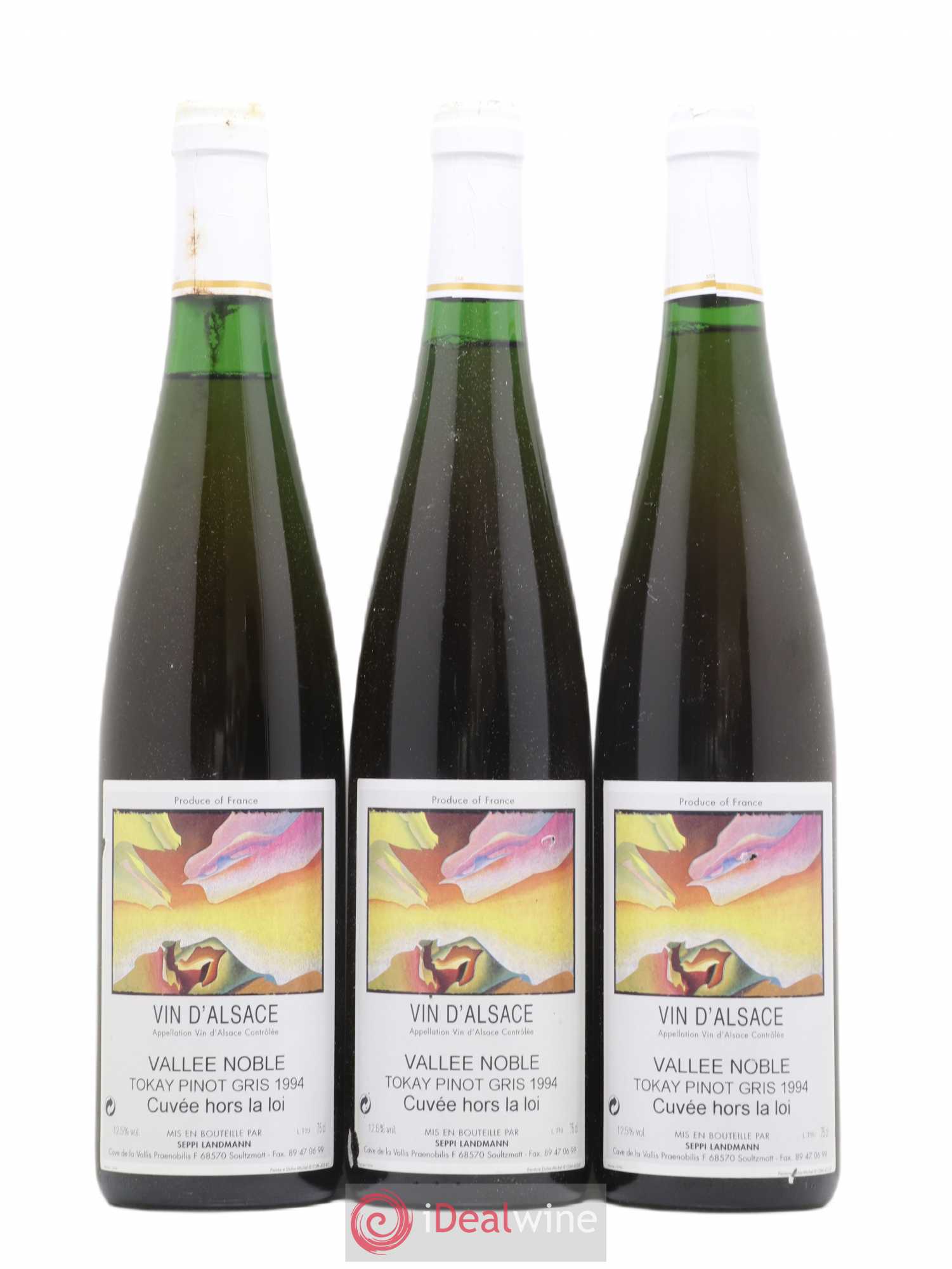 Pinot Gris Vallée Noble Seppi Landmann (sans prix de réserve) 1994 - Posten von 3 Flaschen - 0