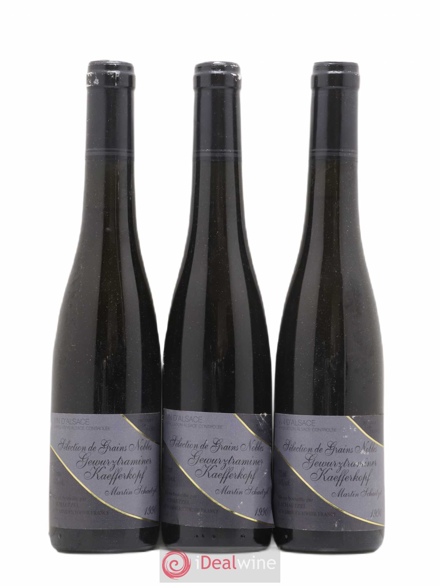 Gewurztraminer Kaefferkopf Selection de grains nobles Martin Schaetzel 1990 - Posten von 3 Demi-Flaschen - 0