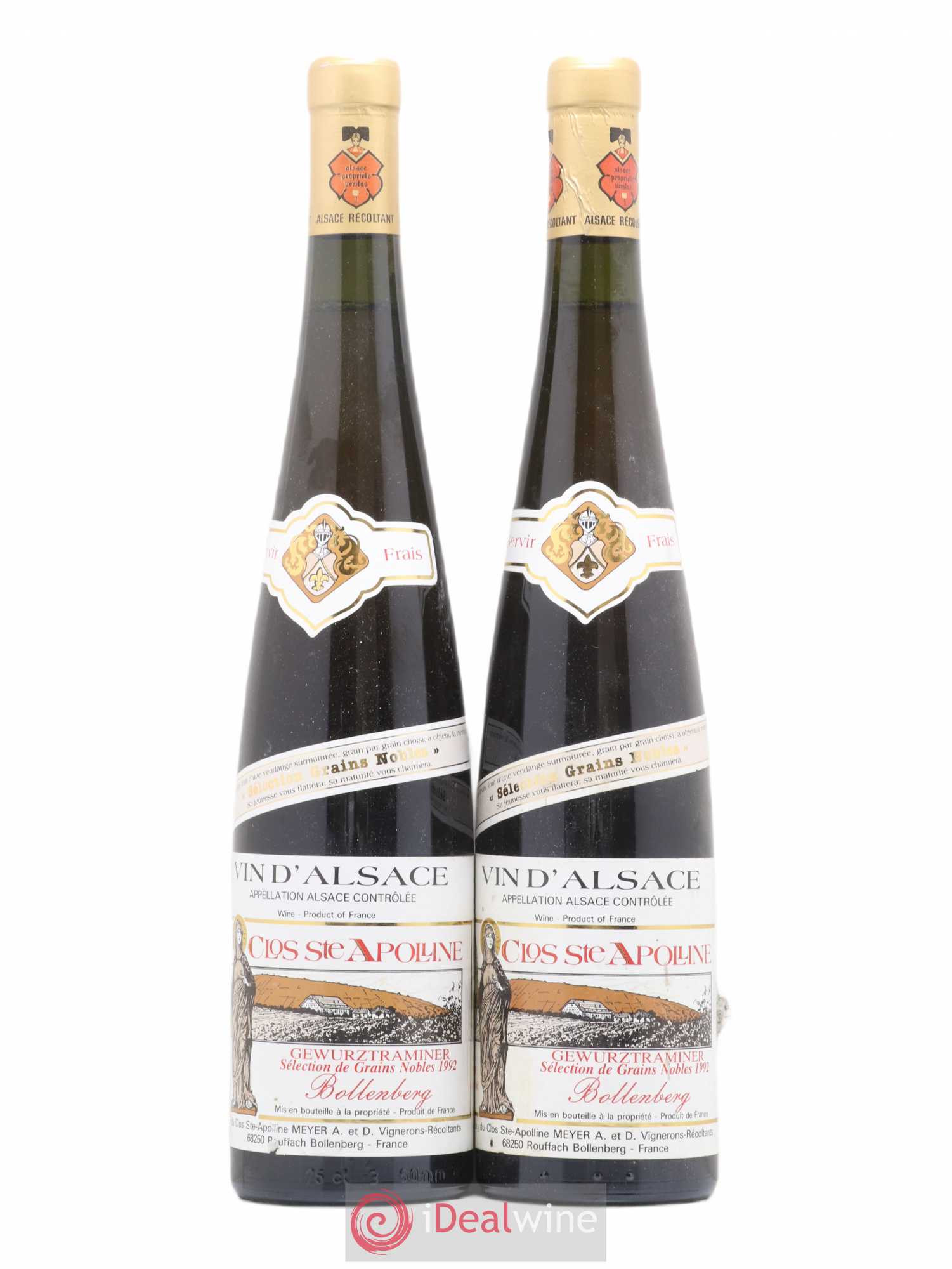 Gewurztraminer Selection de grains nobles Bollenberg Clos Sainte Appoline meyer 1992 - Posten von 2 Flaschen - 0