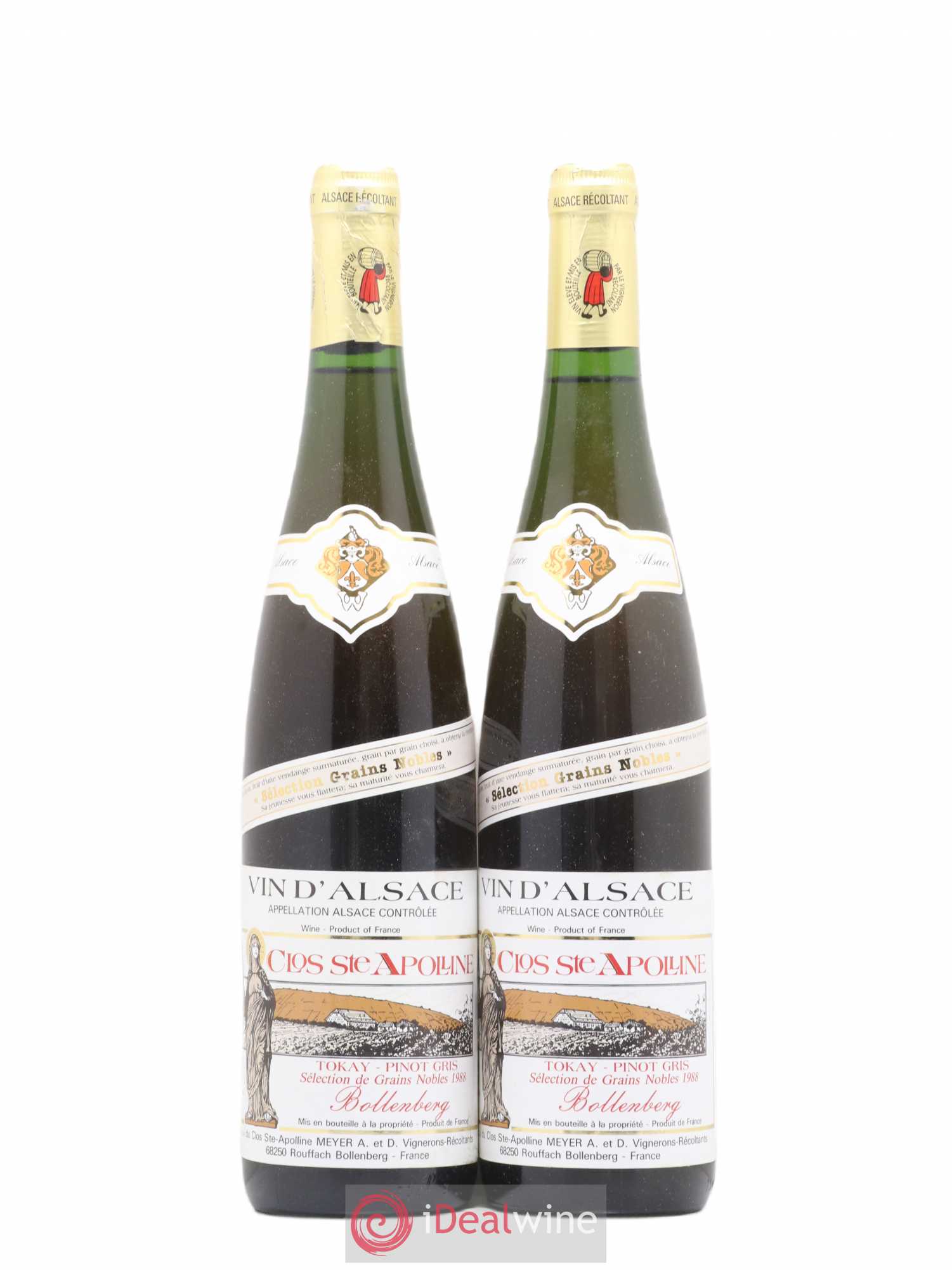 Pinot Gris Selection de grains nobles Clos Sainte Appoline Bollenberg 1988 - Posten von 2 Flaschen - 0