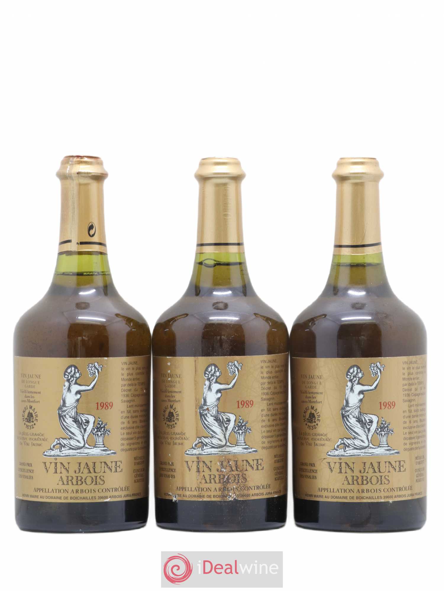 Arbois Vin Jaune Henri Maire Domaine de Boichailles (sans prix de réserve) 1989 - Posten von 3 Flaschen - 0