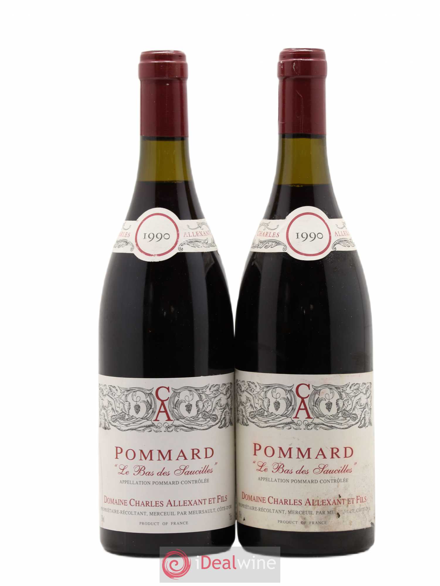 Pommard Le Bas des Saucilles Charles Allexant et Fils 1990 - Posten von 2 Flaschen - 0