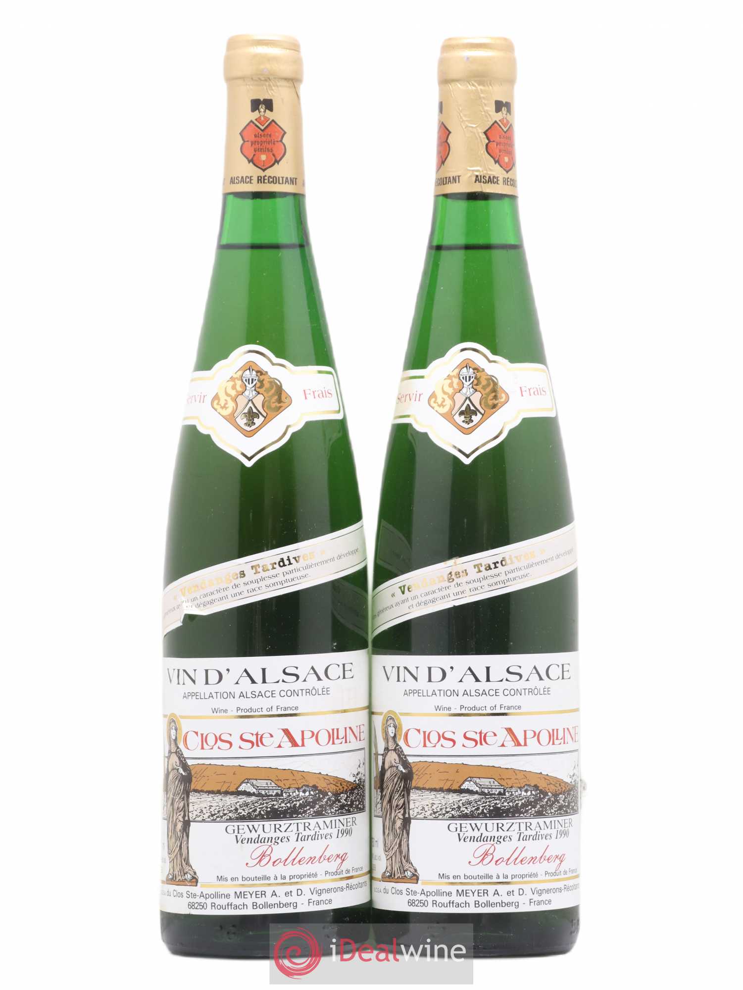 Gewurztraminer Vendanges Tardives Bollenberg Clos Sainte Appoline 1990 - Posten von 2 Flaschen - 0