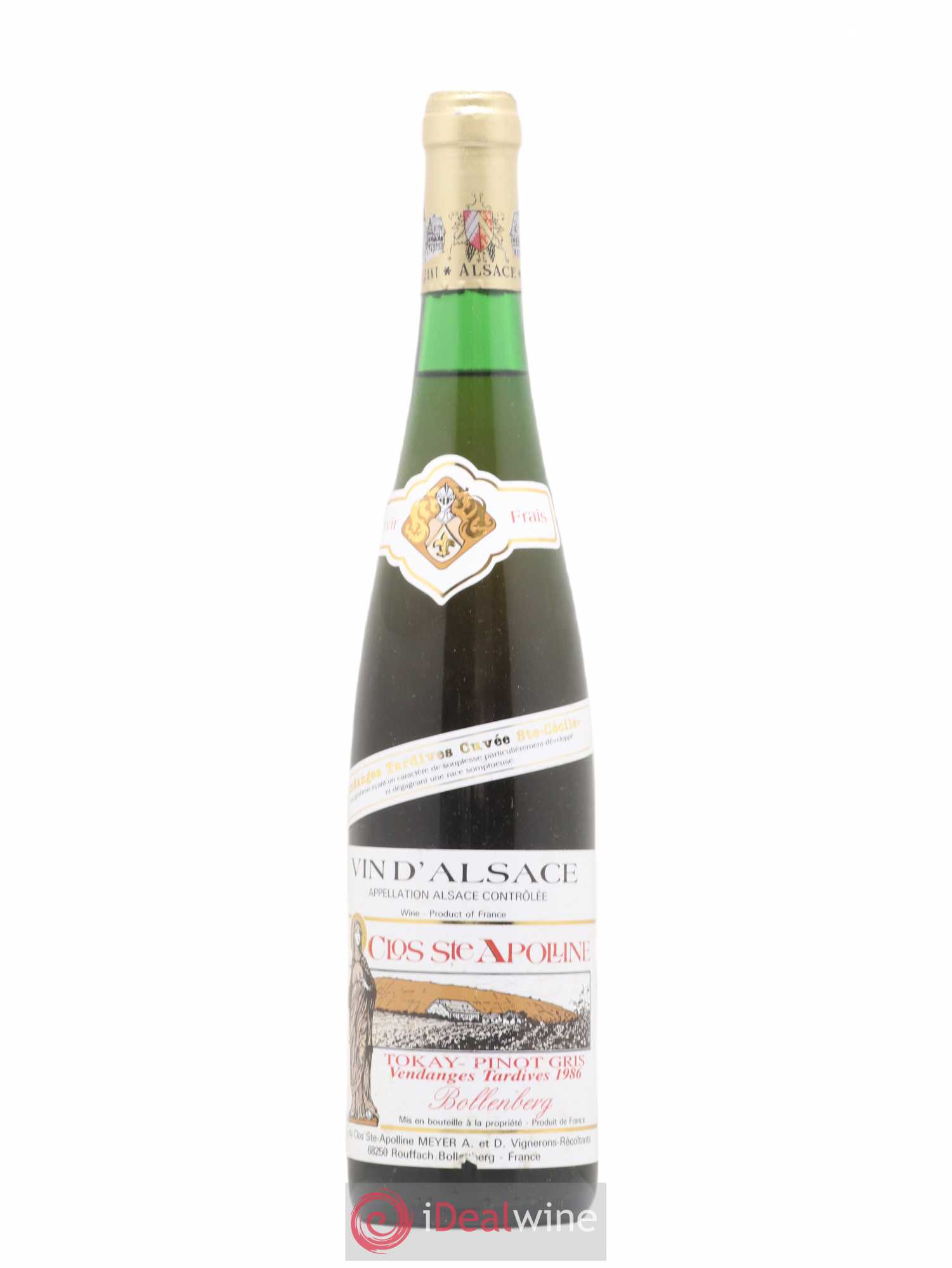 Pinot Gris Cuvée Sainte Cécile Vendages tardives Clos Sainte Appoline Bollenberg 1986 - Posten von 1 Flasche - 0