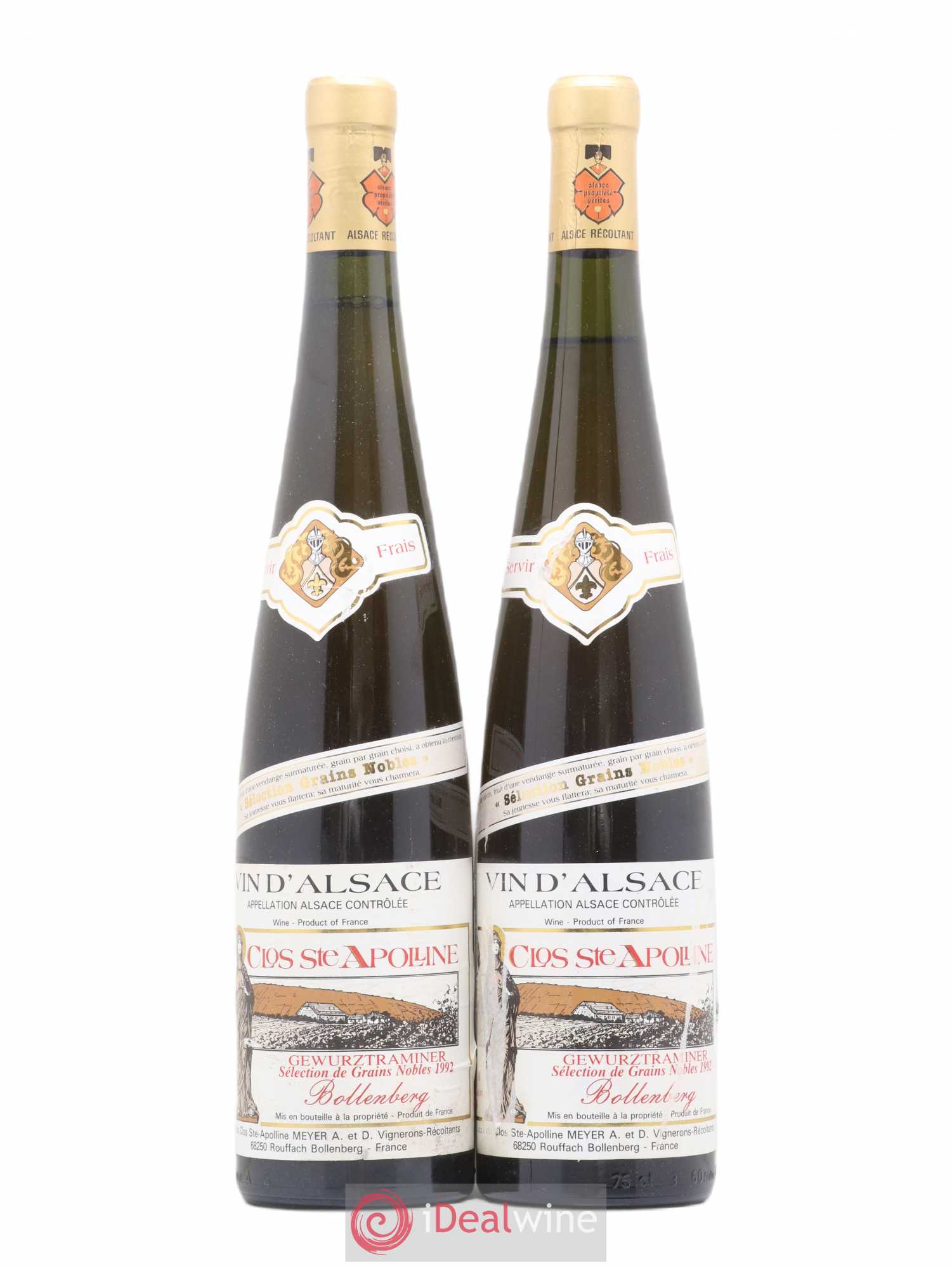 Gewurztraminer Selection de grains nobles Bollenberg Clos Sainte Appoline 1992 - Posten von 2 Flaschen - 0