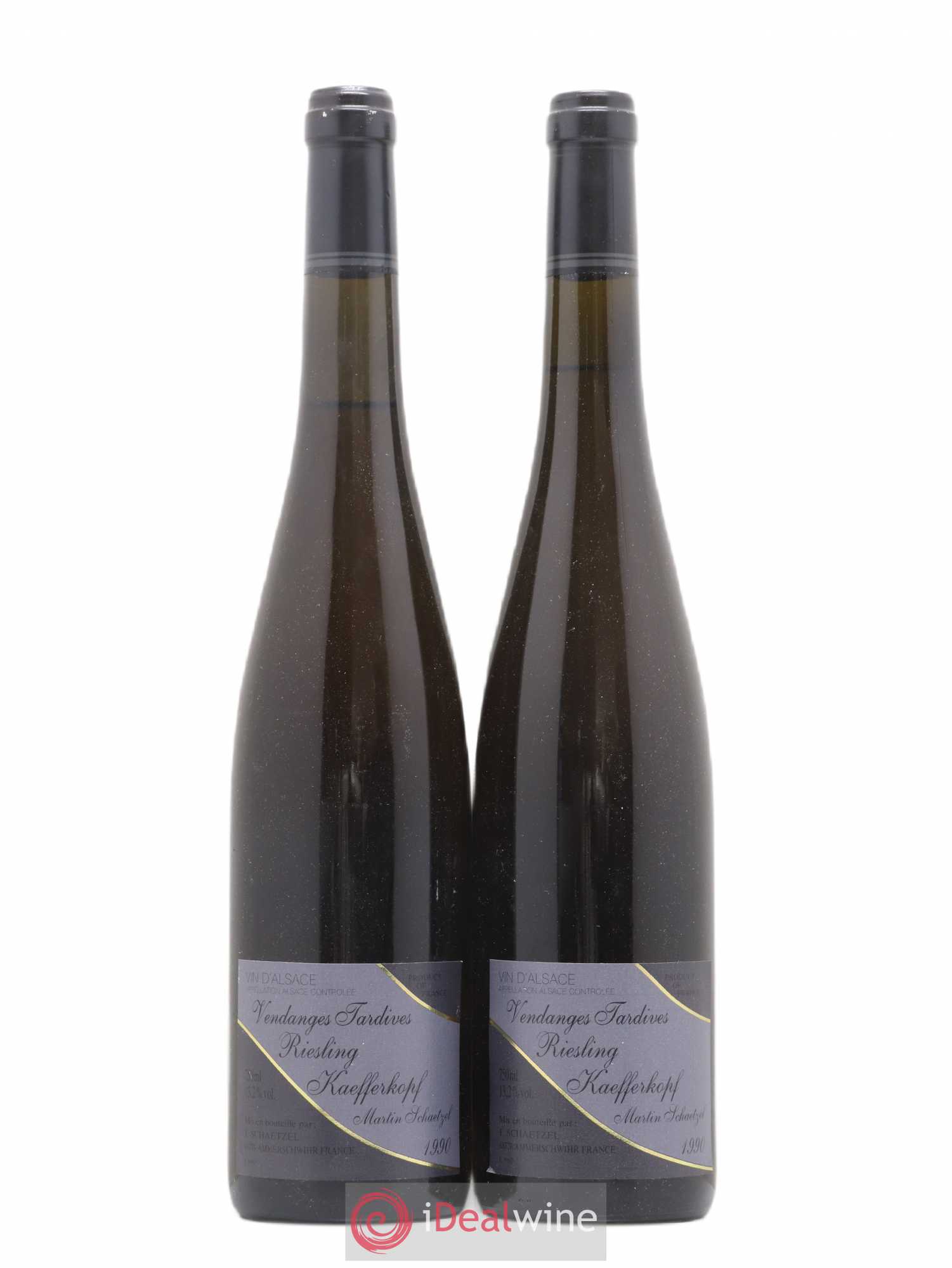 Riesling Vendanges Tardives Kaefferkopf Martin Schaetzel 1990 - Lotto di 2 bottiglie - 0