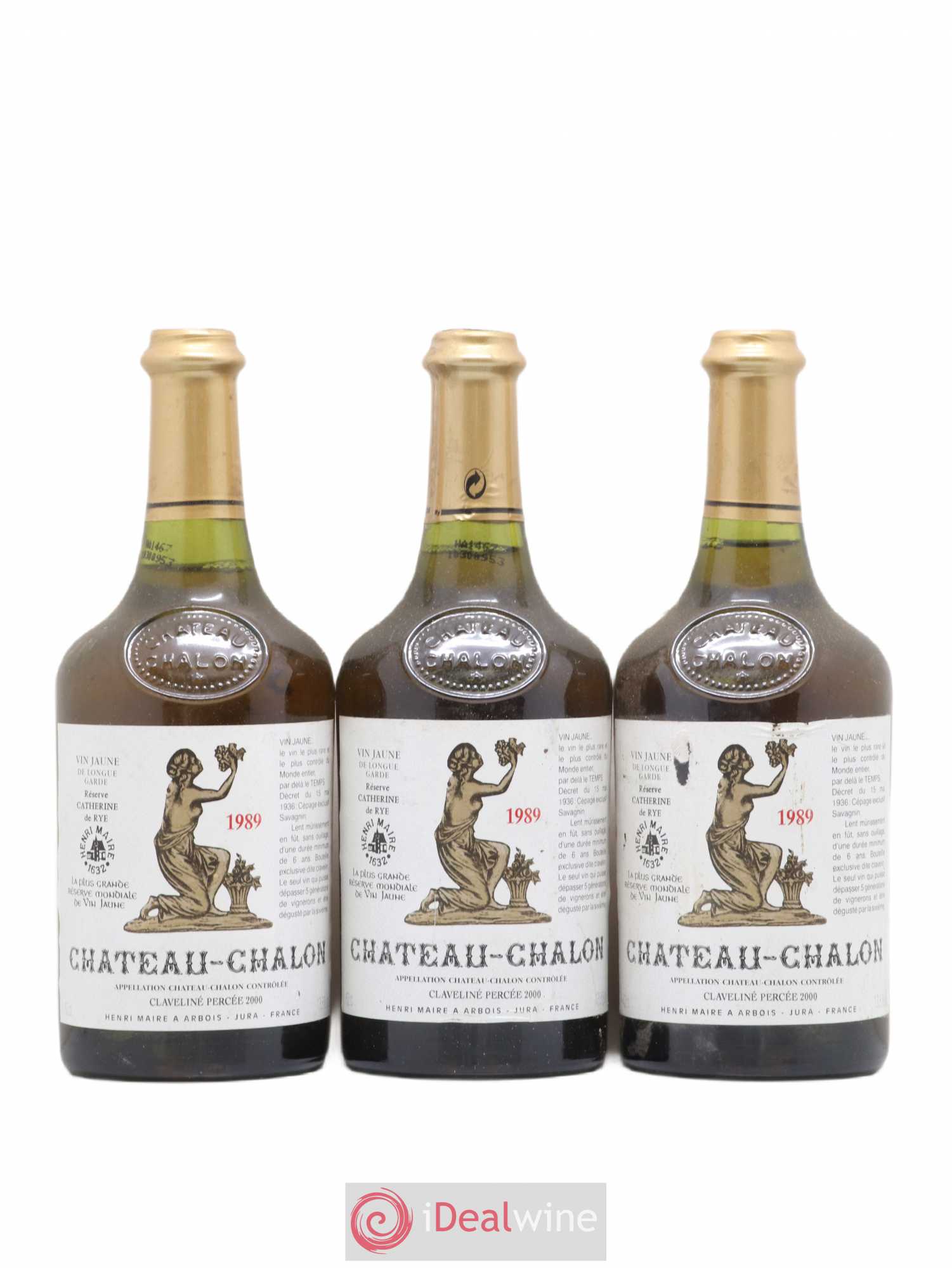 Château-Chalon Henri Maire Grande Reserve Catherine Cavelini Percée de rue 1989 - Posten von 3 Flaschen - 0
