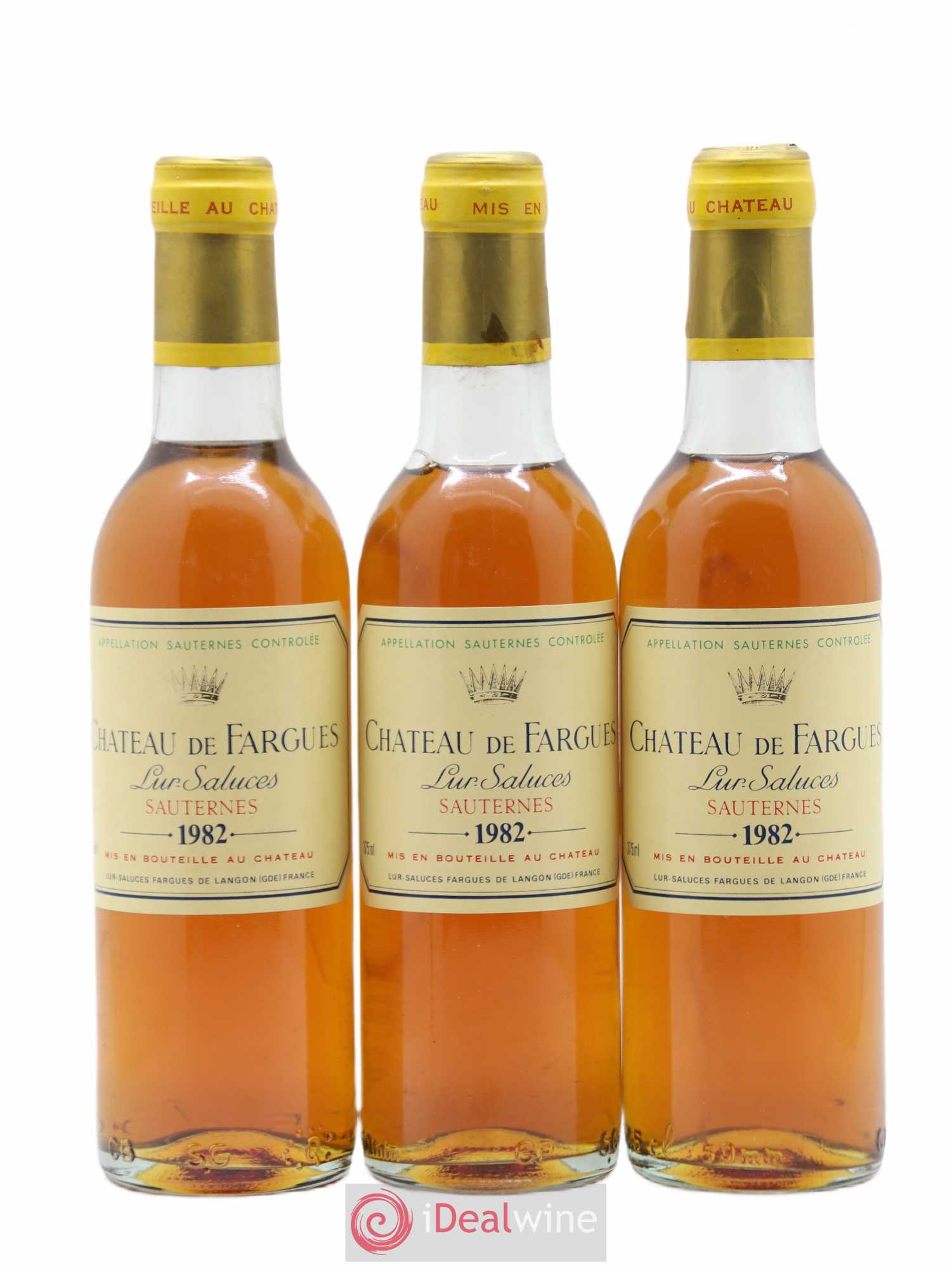 Château de Fargues 1982 - Posten von 3 Demi-Flaschen - 0