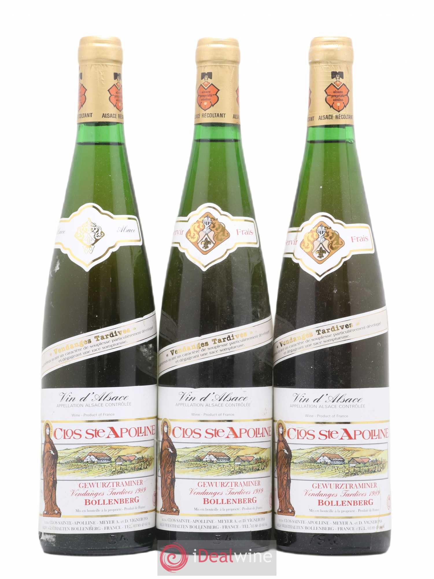 Gewurztraminer Vendanges Tardives Bollenberg Clos Sainte Appoline 1989 - Posten von 3 Flaschen - 0