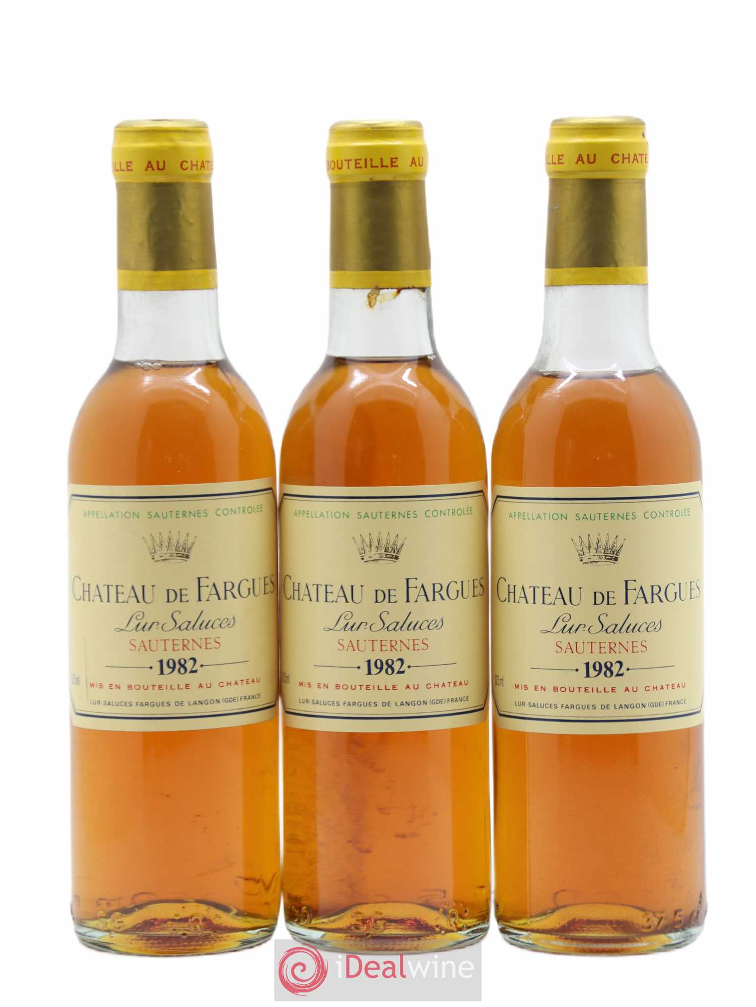 Château de Fargues 1982 - Posten von 3 Demi-Flaschen - 0