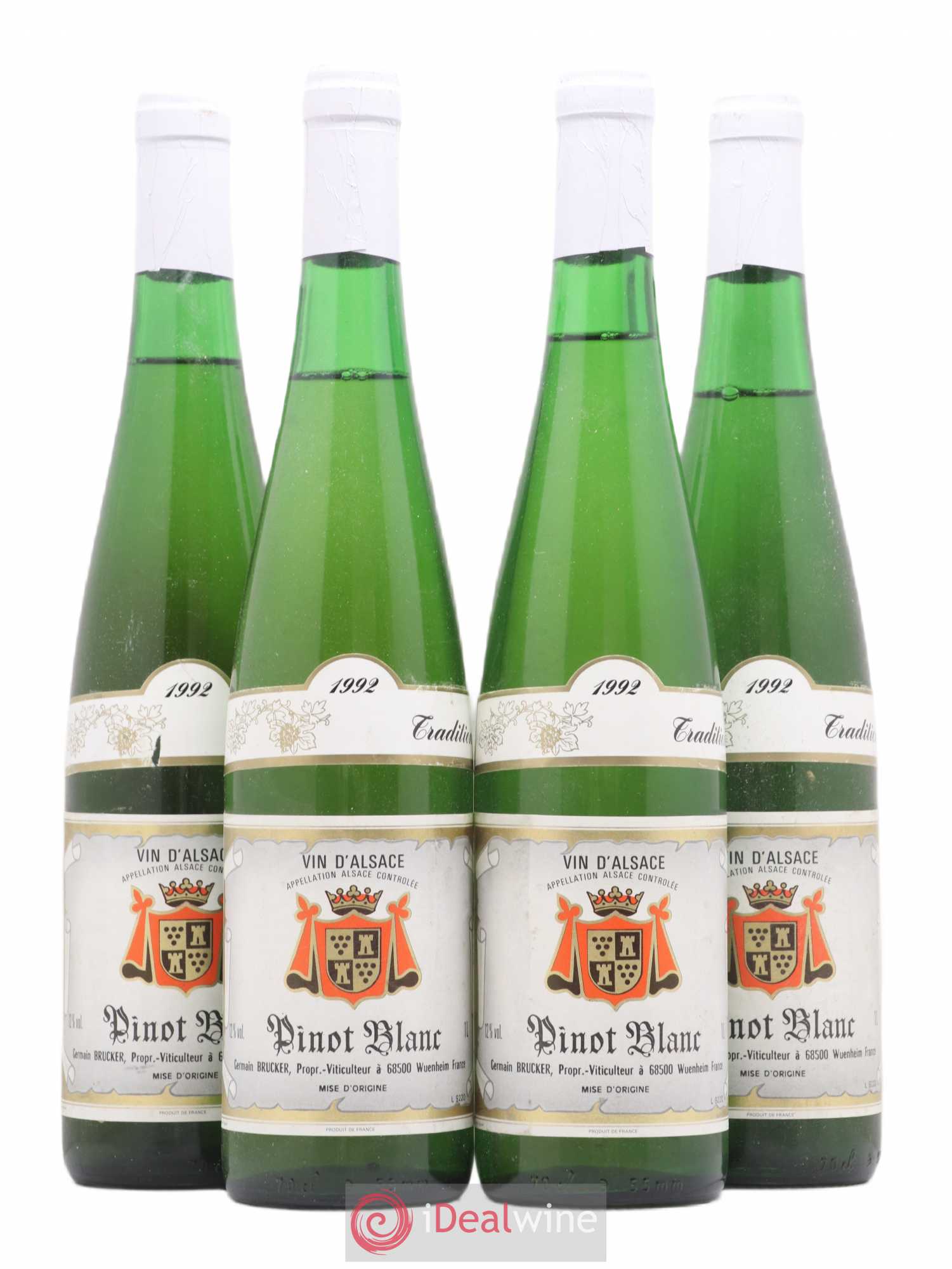 Alsace Pinot blanc Vallée noble Admann Seppi 1L (sans prix de réserve) 1992 - Lot de 4 bouteilles - 0
