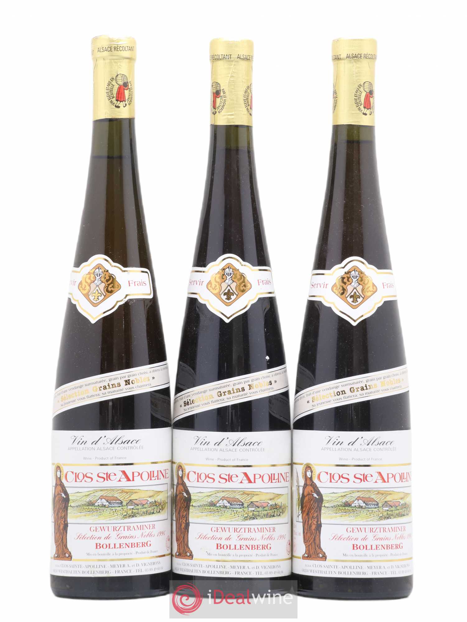 Gewurztraminer Selection de grains nobles Bollenberg Clos Sainte Appoline 1994 - Posten von 3 Flaschen - 0
