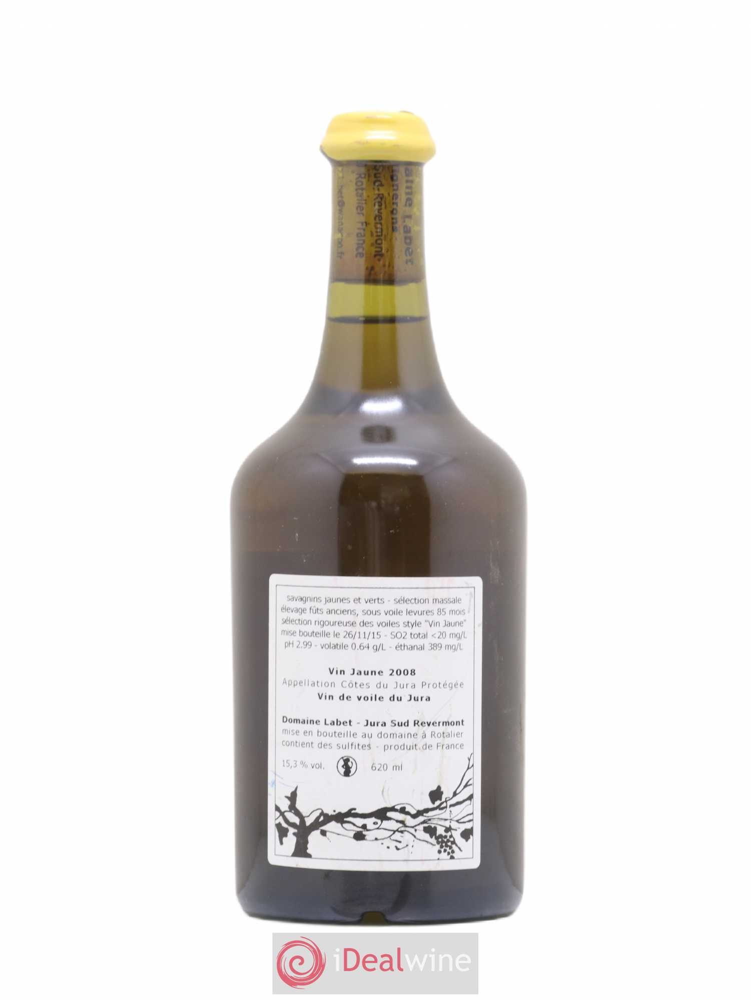 Côtes du Jura Vin Jaune Romain - Julien  - Charline Labet Les Singuliers 2008 - Lot de 1 bouteille - 1