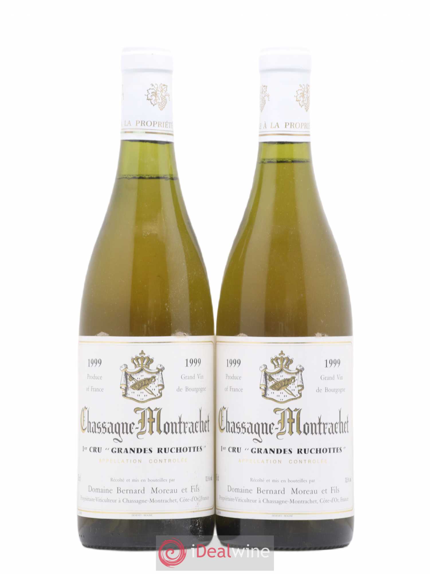 Chassagne-Montrachet 1er Cru Grandes Ruchottes Domaine Bernard Moreau Et Fils 1999 - Lotto di 2 bottiglie - 0