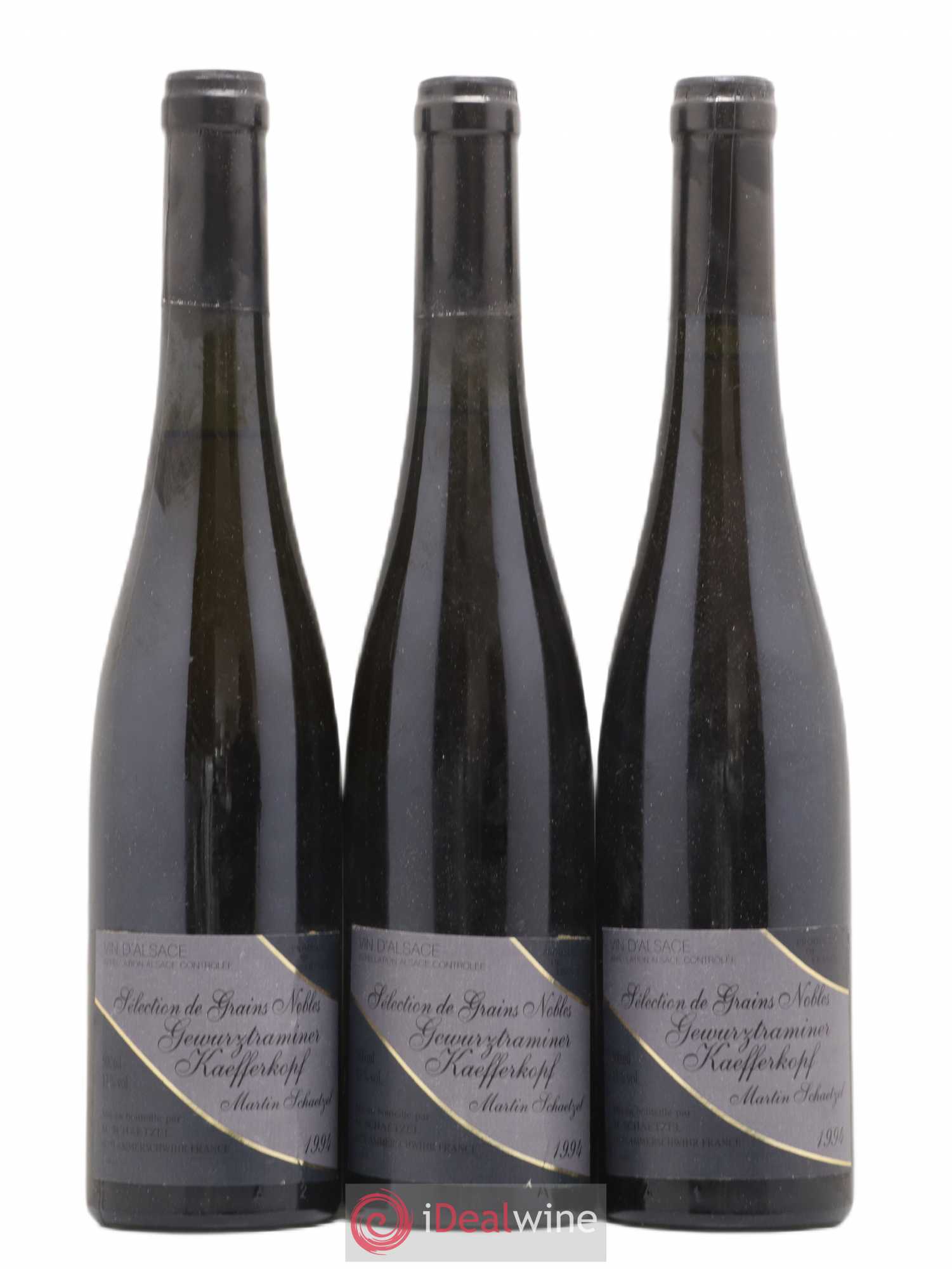Gewurztraminer Kaefferkopf Selection de grains nobles Martin Schaetzel 50Cl (sans prix de réserve) 1994 - Posten von 3 Flaschen - 0