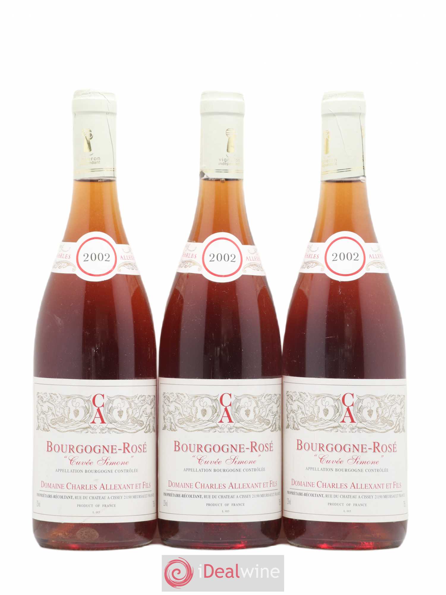Bourgogne Simone Charles Allexant et Fils (sans prix de réserve) 2002 - Lotto di 3 bottiglie - 0