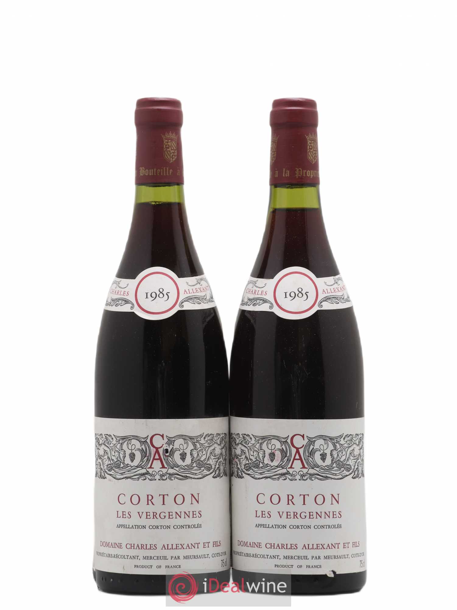 Corton Grand Cru Les Vergennes Charles Allexant Et Fils 1985 - Posten von 2 Flaschen - 0