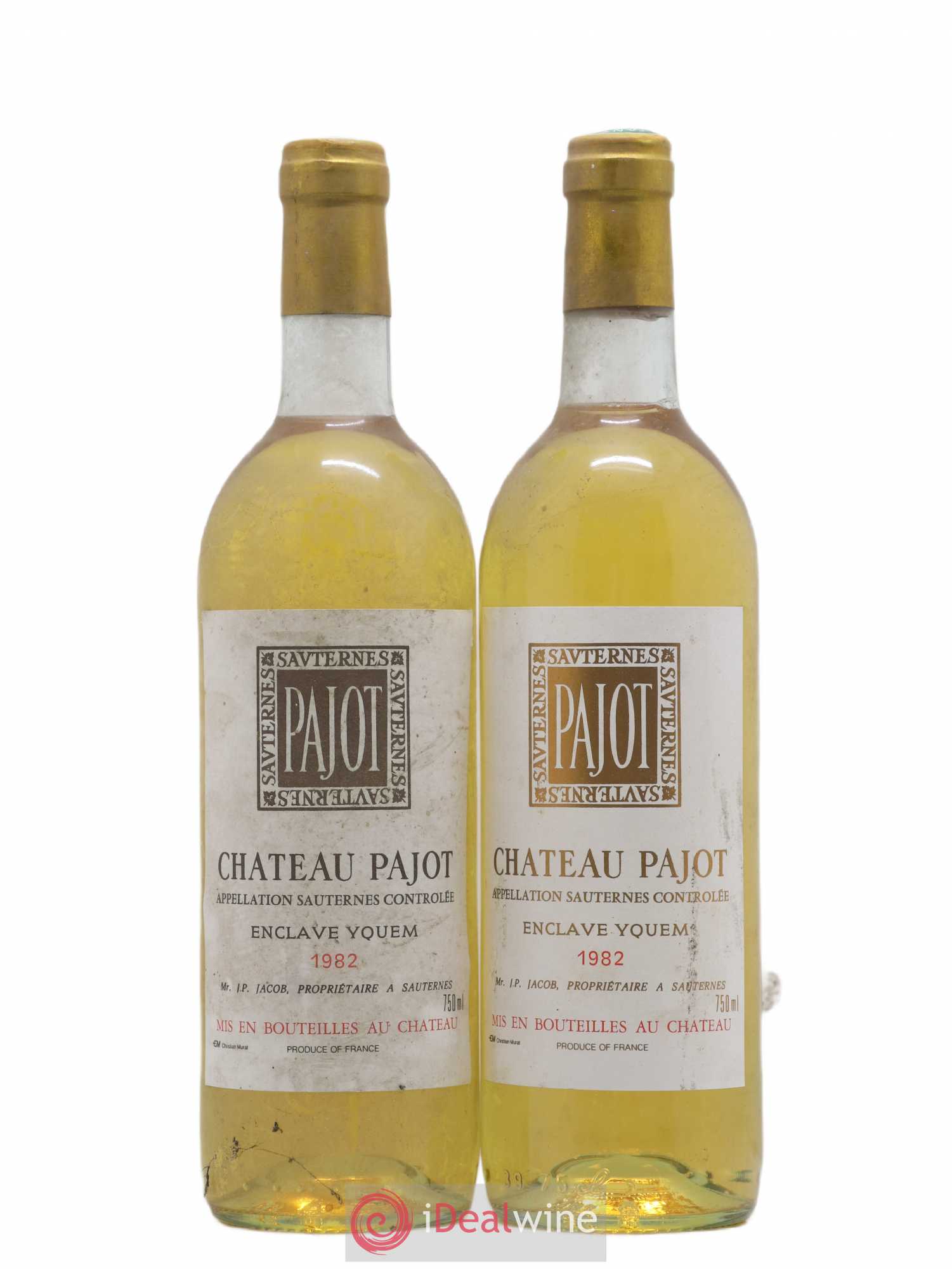 Sauternes Château Pajot 1982 - Lotto di 2 bottiglie - 0