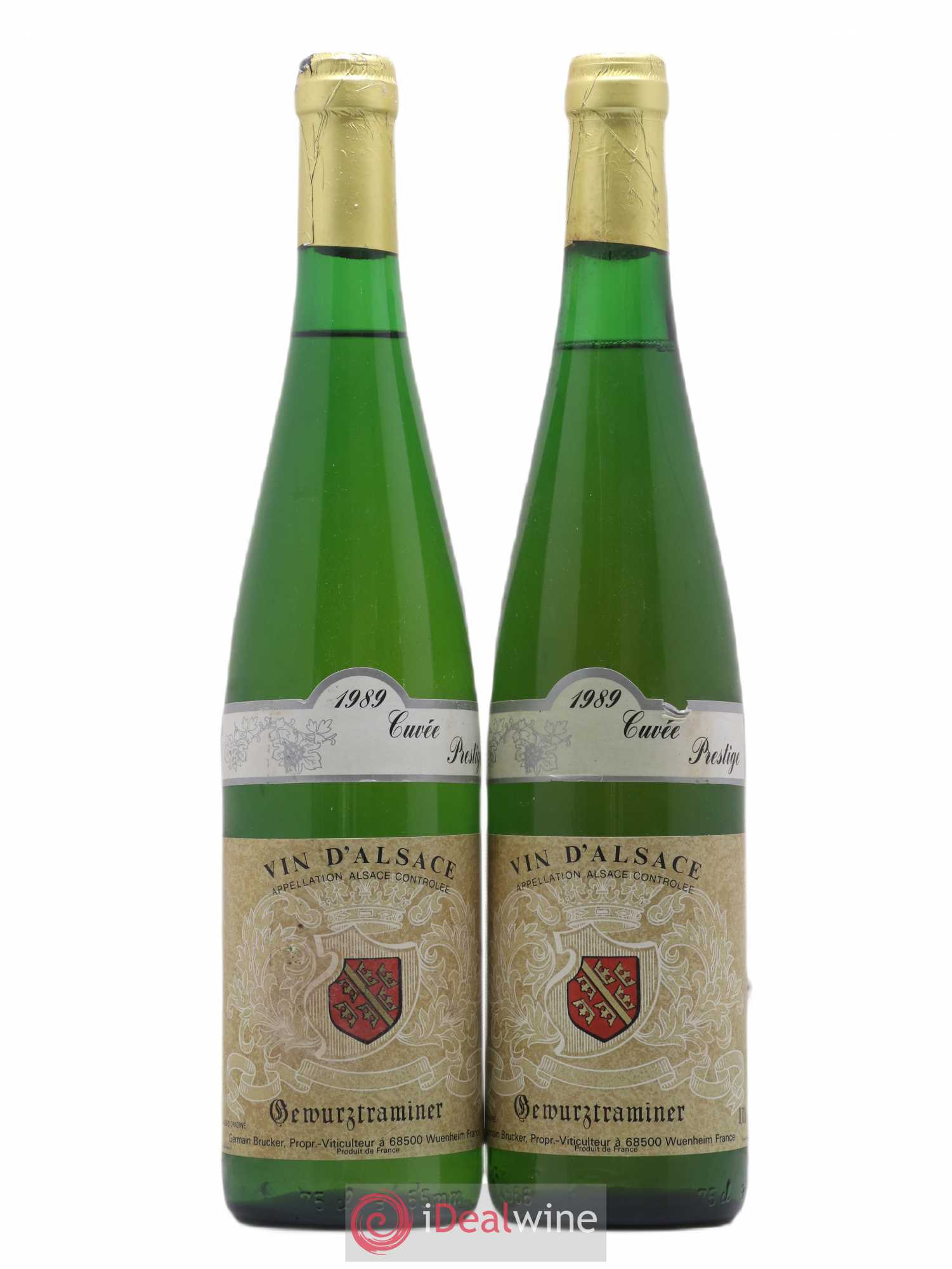 Alsace Gewurztraminer Prestige Germain Brucker 1989 - Posten von 2 Flaschen - 0
