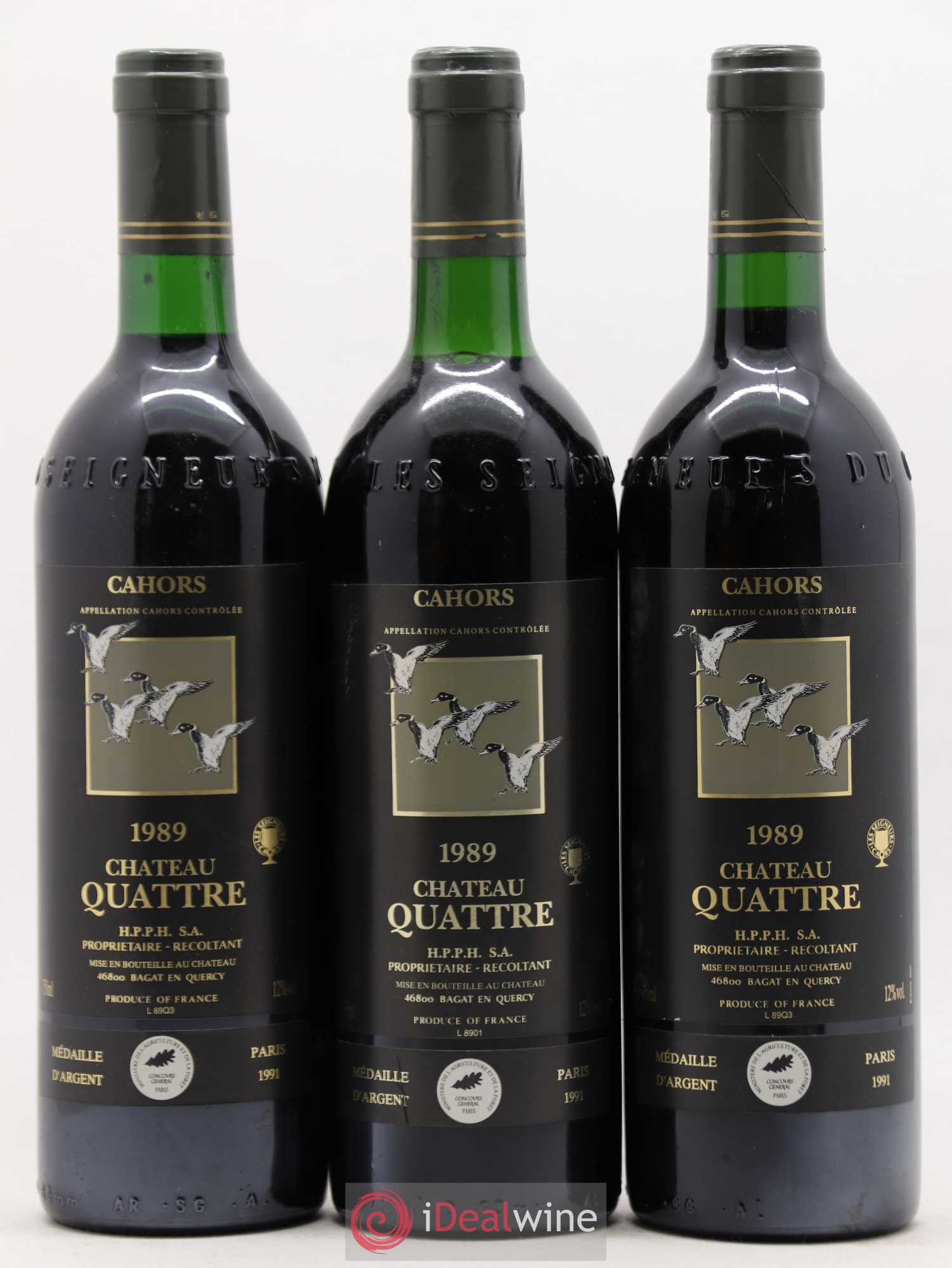 Cahors Château Quattre 1989 - Lot de 6 bouteilles - 2