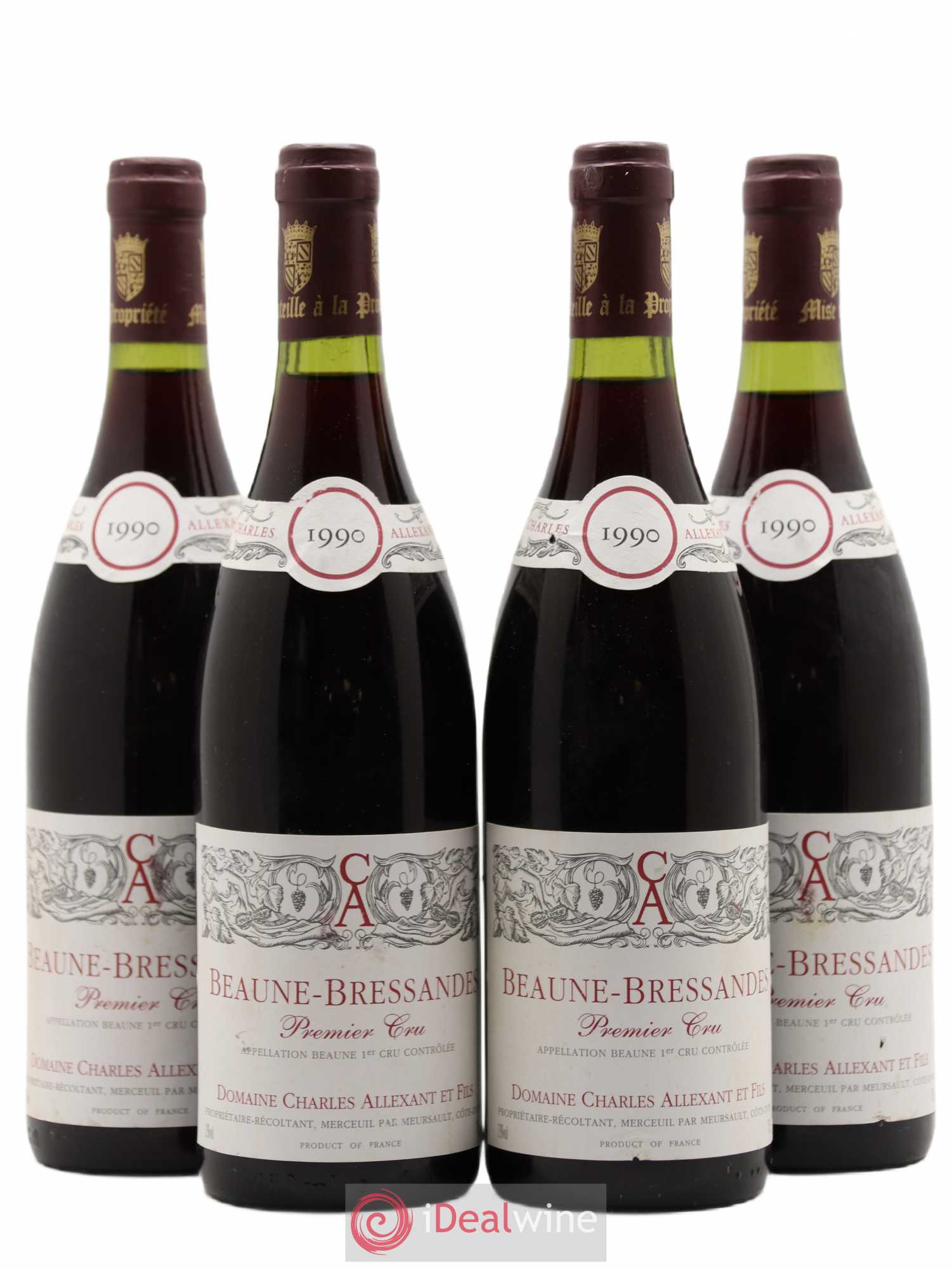 Beaune 1er Cru Bressandes Charles Allexant Et Fils 1990 - Posten von 4 Flaschen - 0