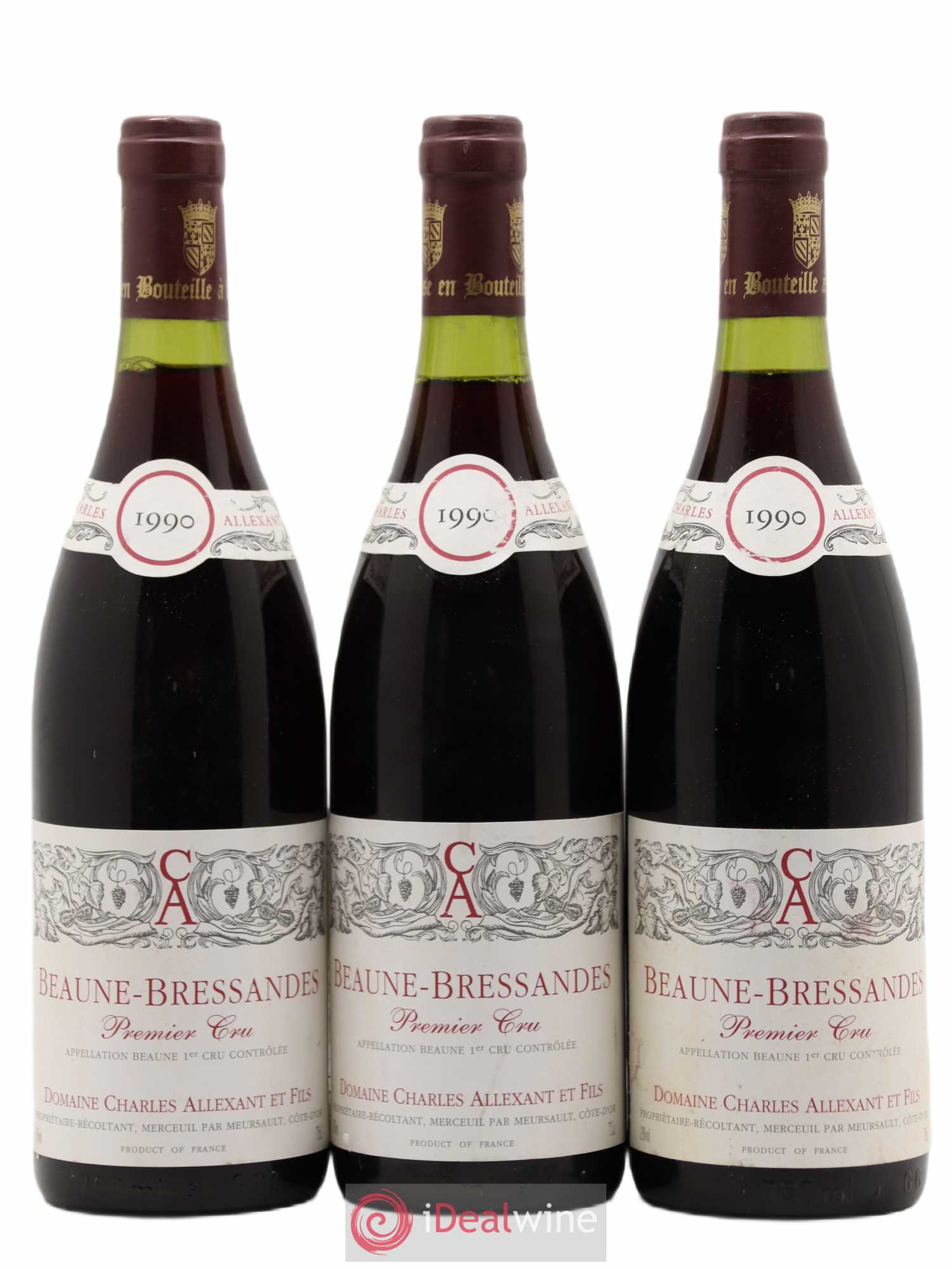 Beaune 1er Cru Bressandes Charles Allexant Et Fils 1990 - Posten von 3 Flaschen - 0