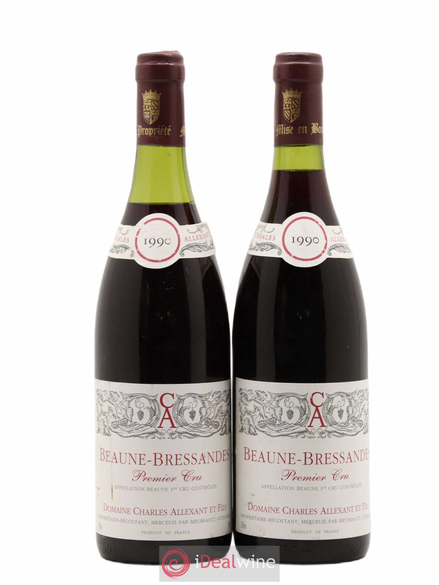 Beaune 1er Cru Bressandes Charles Allexant Et Fils 1990 - Posten von 2 Flaschen - 0