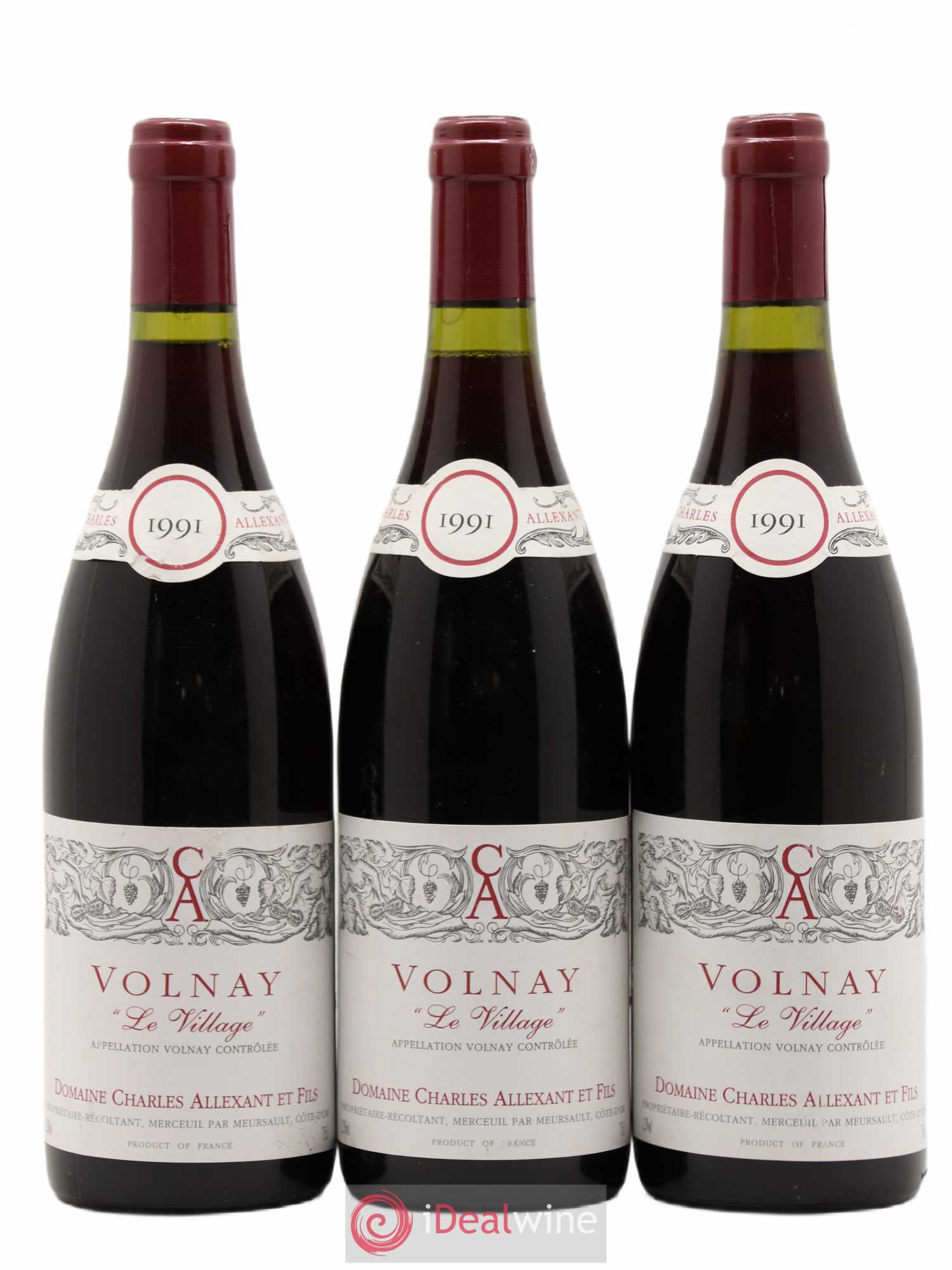 Volnay Charles Allexant et Fils 1991 - Posten von 3 Flaschen - 0