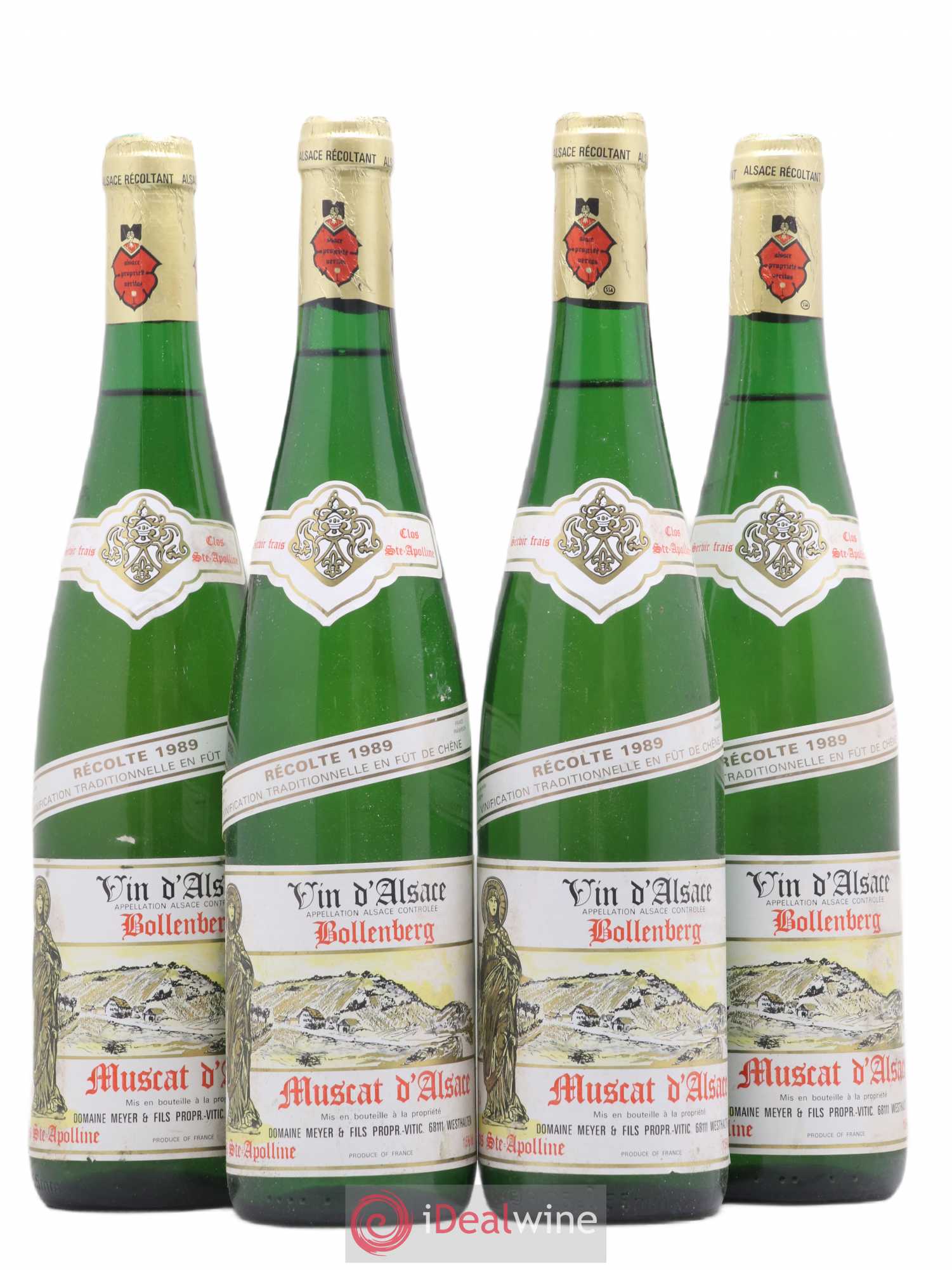 Muscat Bollenberg Clos Saint Appolline Meyer et Fils 1989 - Posten von 4 Flaschen - 0