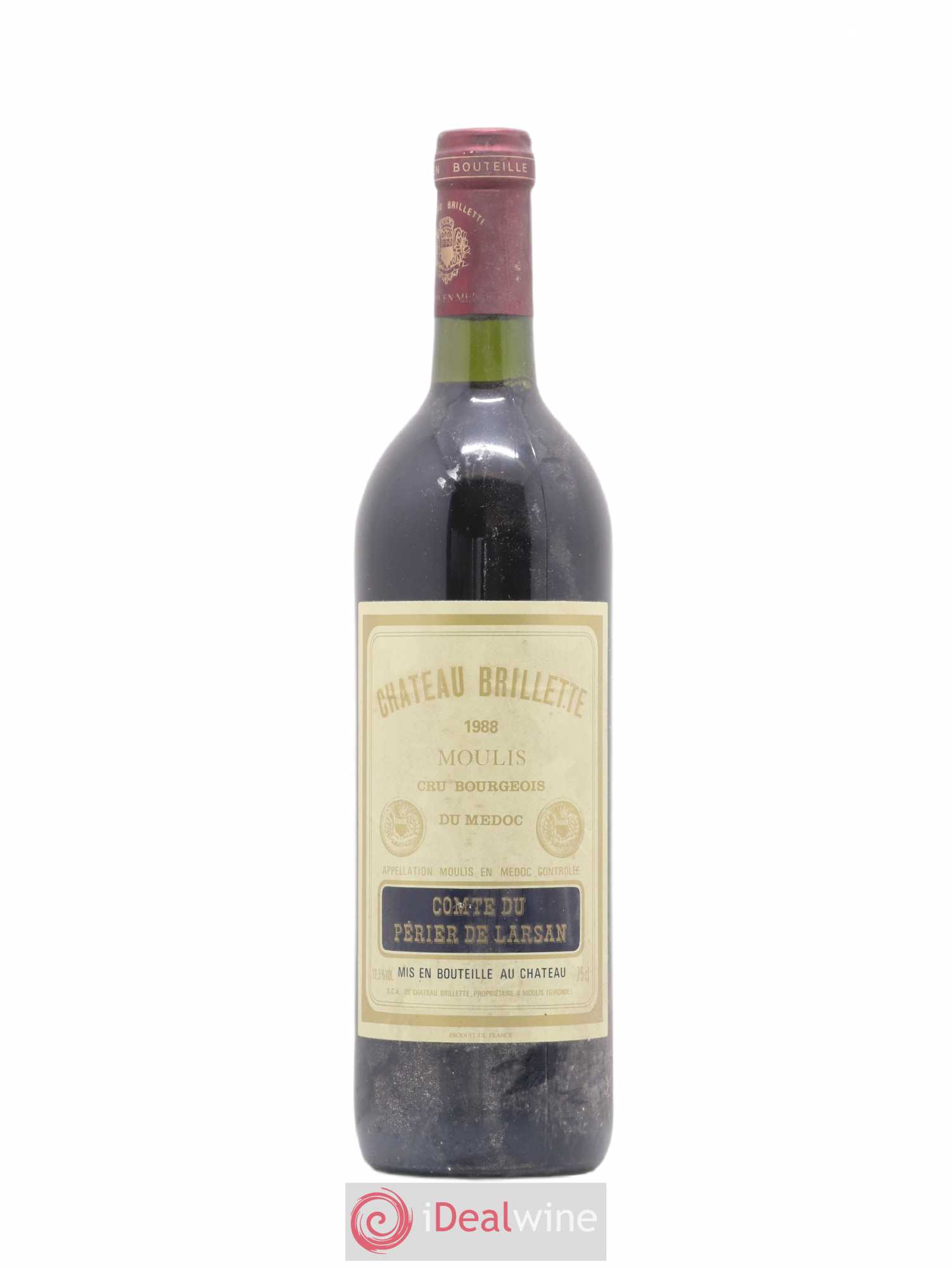 Château Brillette Cru Bourgeois 1988 - Lot de 1 bouteille - 0