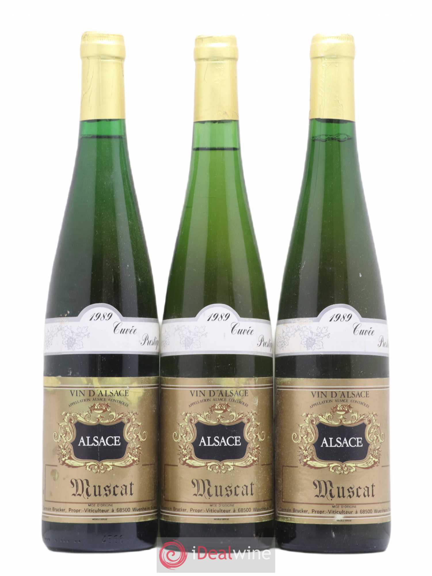 Muscat Cuvée prestige Germain Brucker (sans prix de réserve) 1989 - Posten von 3 Flaschen - 0