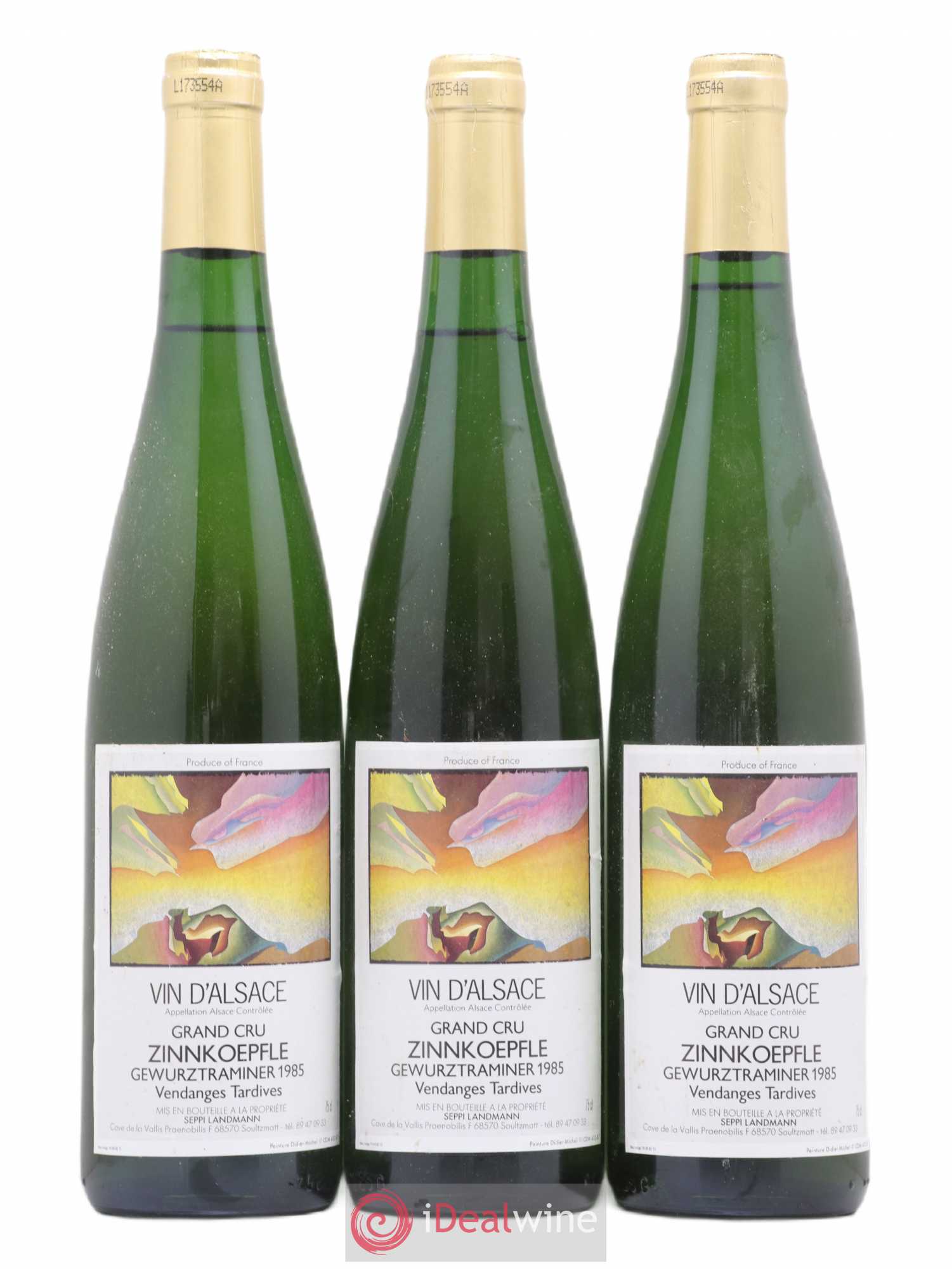 Gewurztraminer Grand Cru Vendanges Tardives Zinnkoepfle Seppi Landmann 1985 - Posten von 3 Flaschen - 0