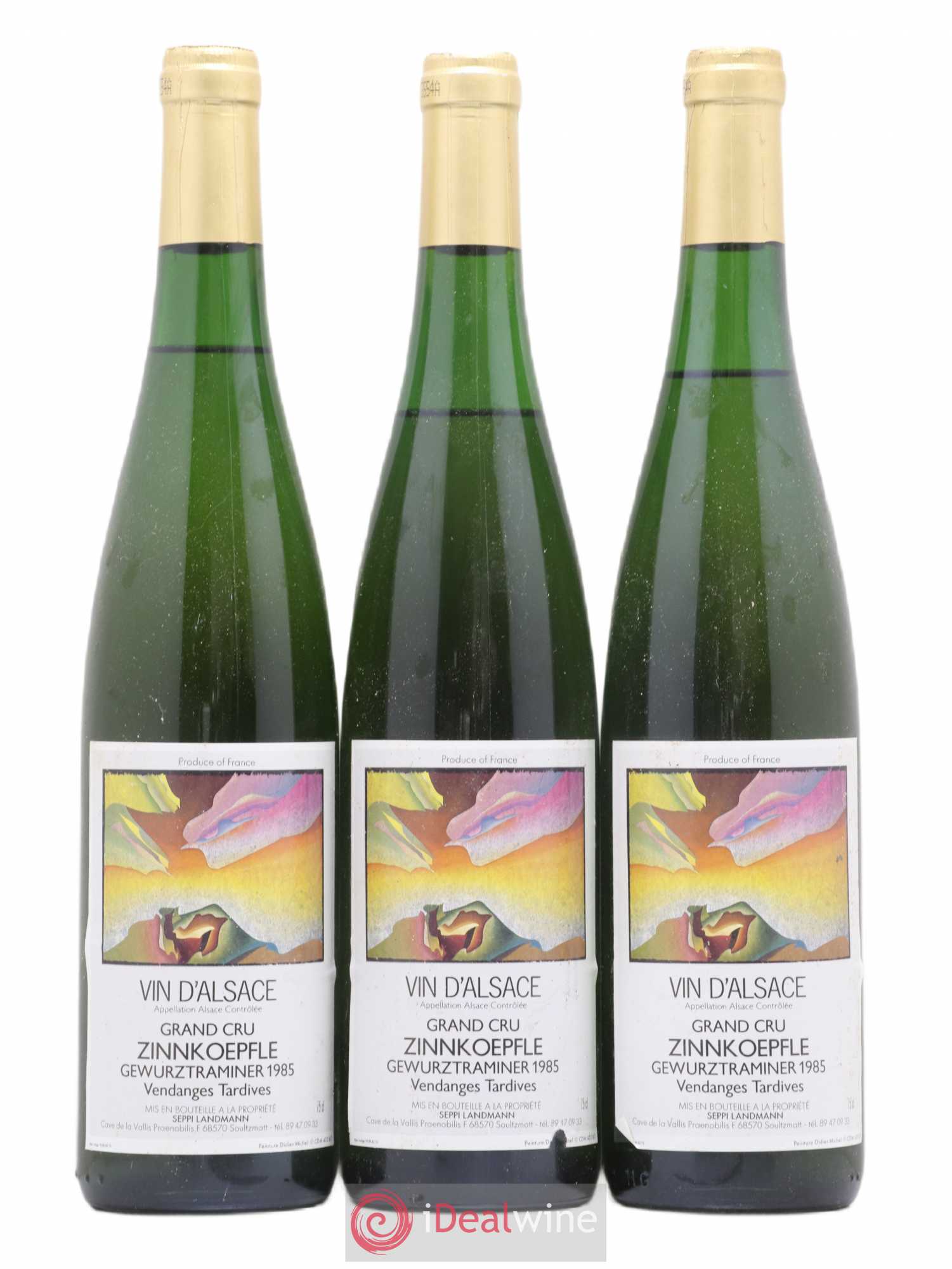 Gewurztraminer Vendanges Tardives Zinnkoepfle Seppi Landmann 1985 - Posten von 3 Flaschen - 0
