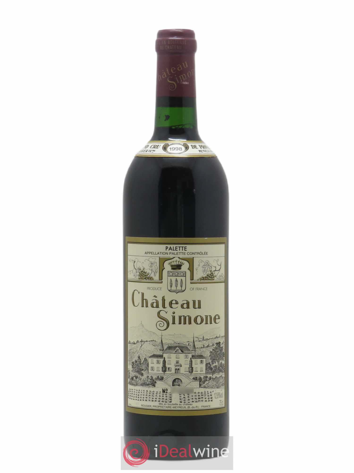 Palette Château Simone Famille Rougier 1998 - Lot de 1 bouteille - 0