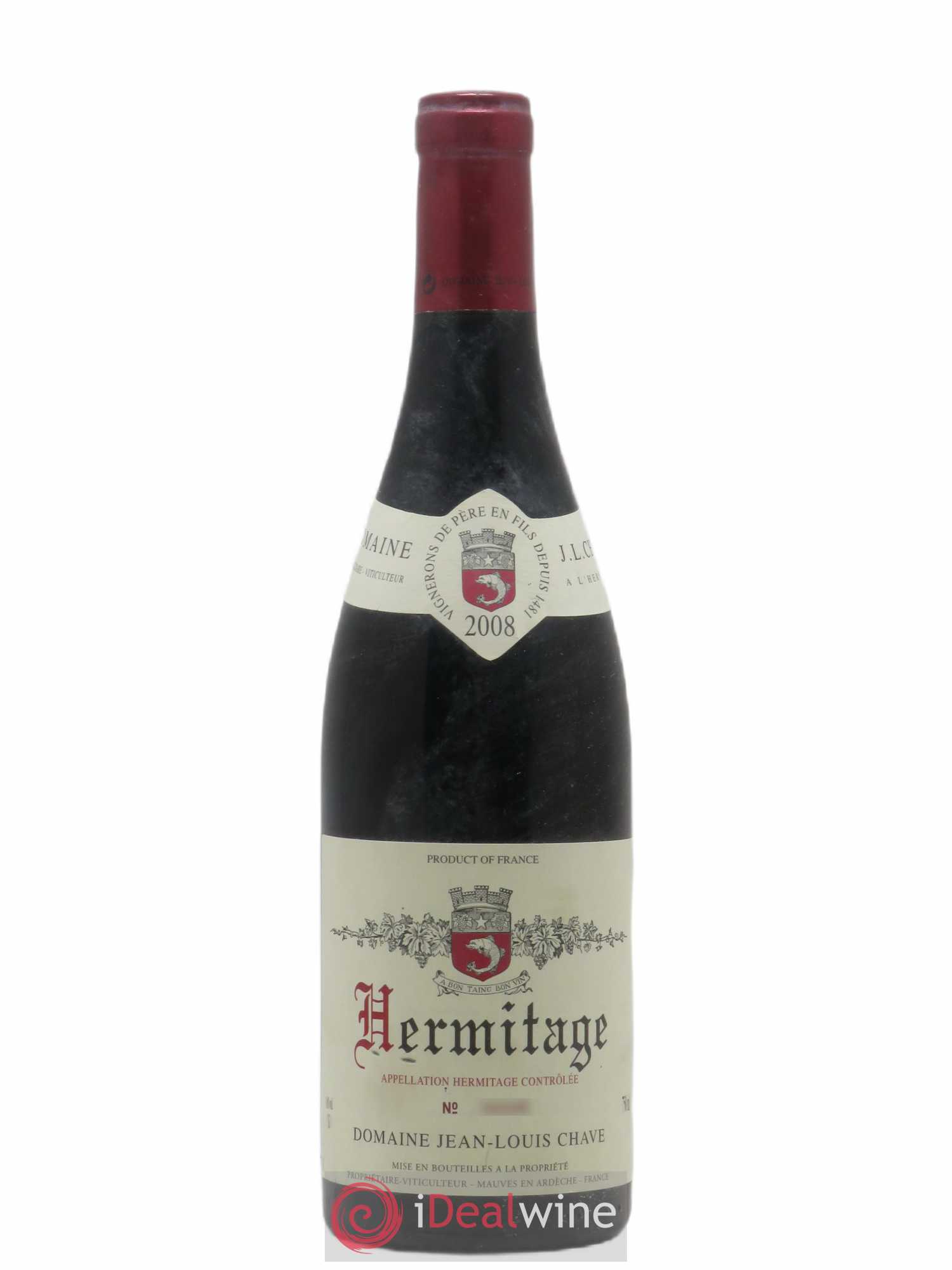 Hermitage Jean-Louis Chave 2008 - Lot de 1 bouteille - 0