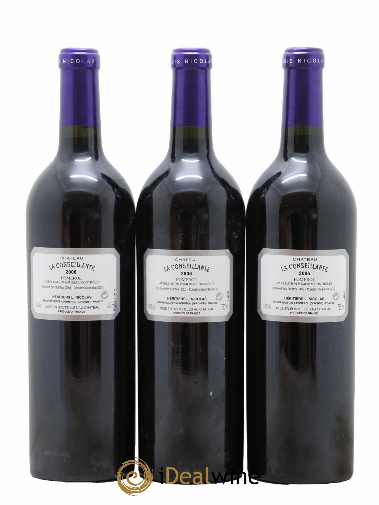 Château la Conseillante 2006 - Lot de 3 bouteilles - 1