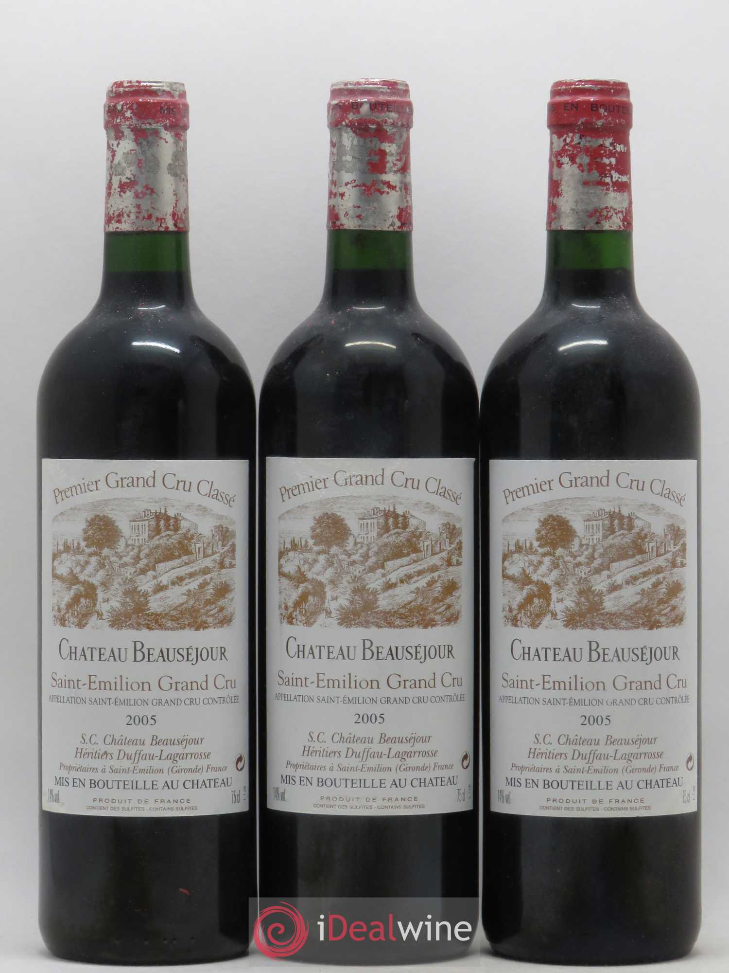 Château Beauséjour (Duffau-Lagarrosse) 1er Grand Cru Classé B 2005 - Lot de 6 bouteilles - 2