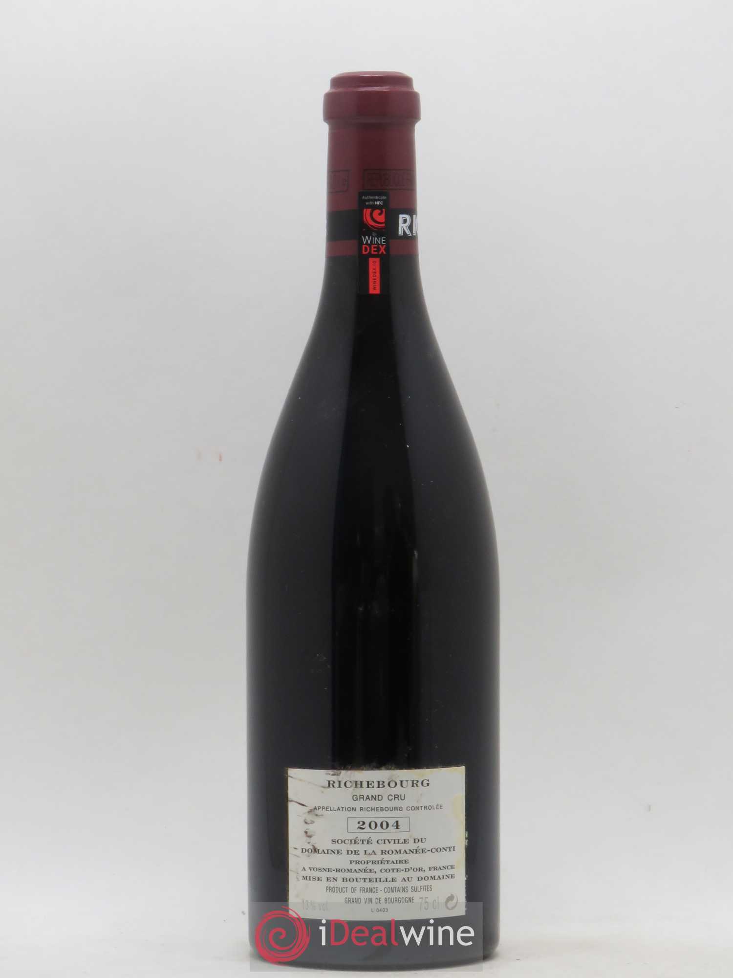 Richebourg Grand Cru Domaine de la Romanée-Conti 2004 - Lot de 1 bouteille - 1
