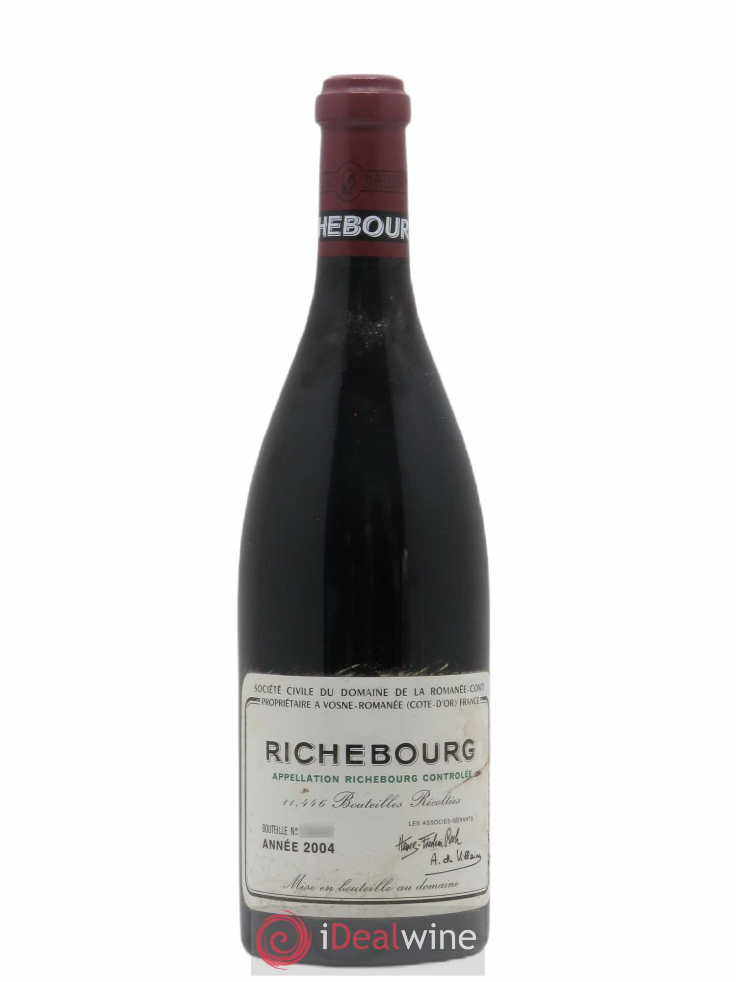 Richebourg Grand Cru Domaine de la Romanée-Conti 2004 - Lot de 1 bouteille - 0